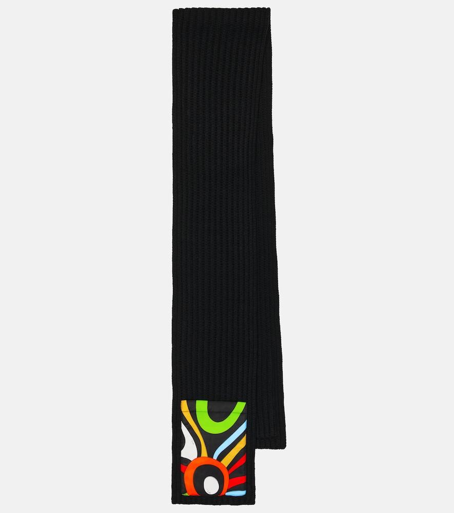 pucci x fusalp ribbed-knit wool scarf