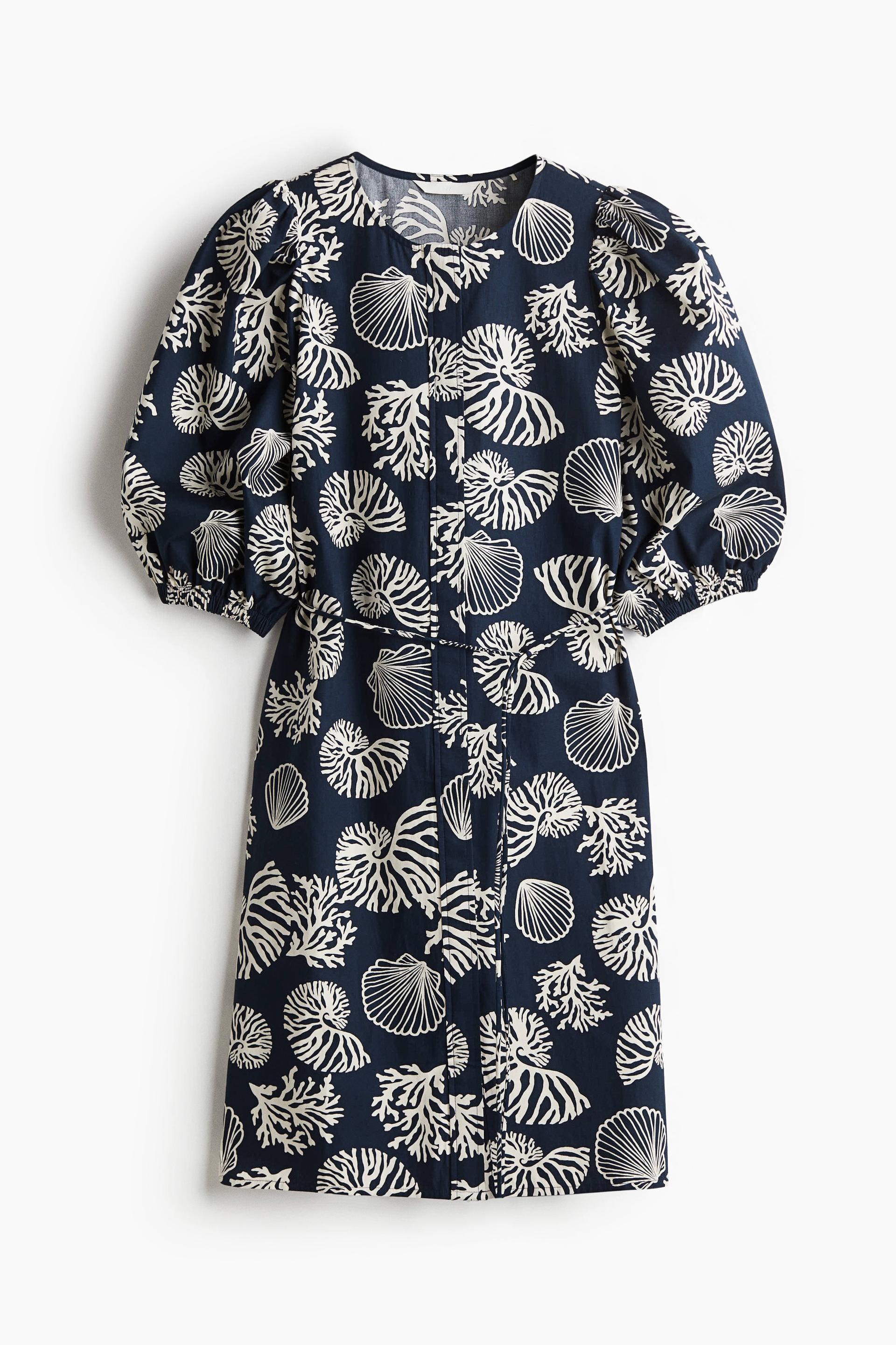 puff-sleeved dress