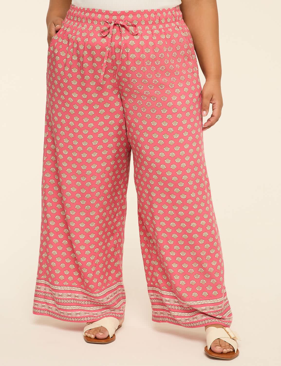 pull-on flowy wide leg pant