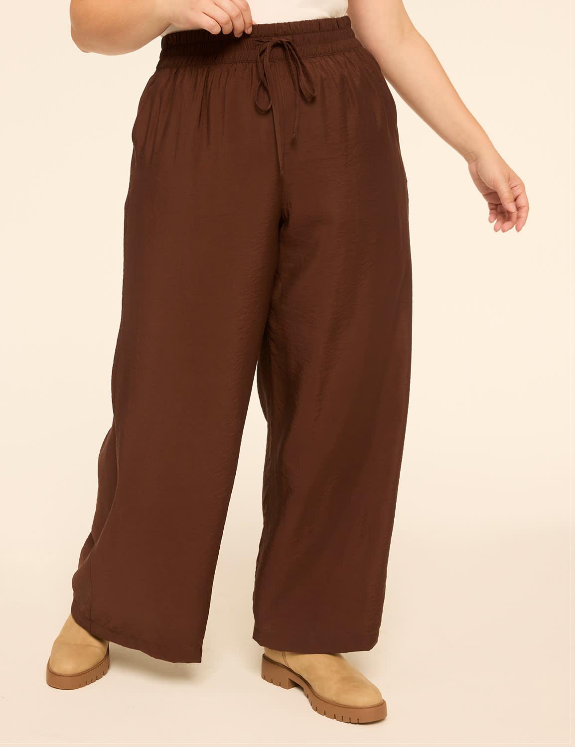 pull-on flowy wide leg pant