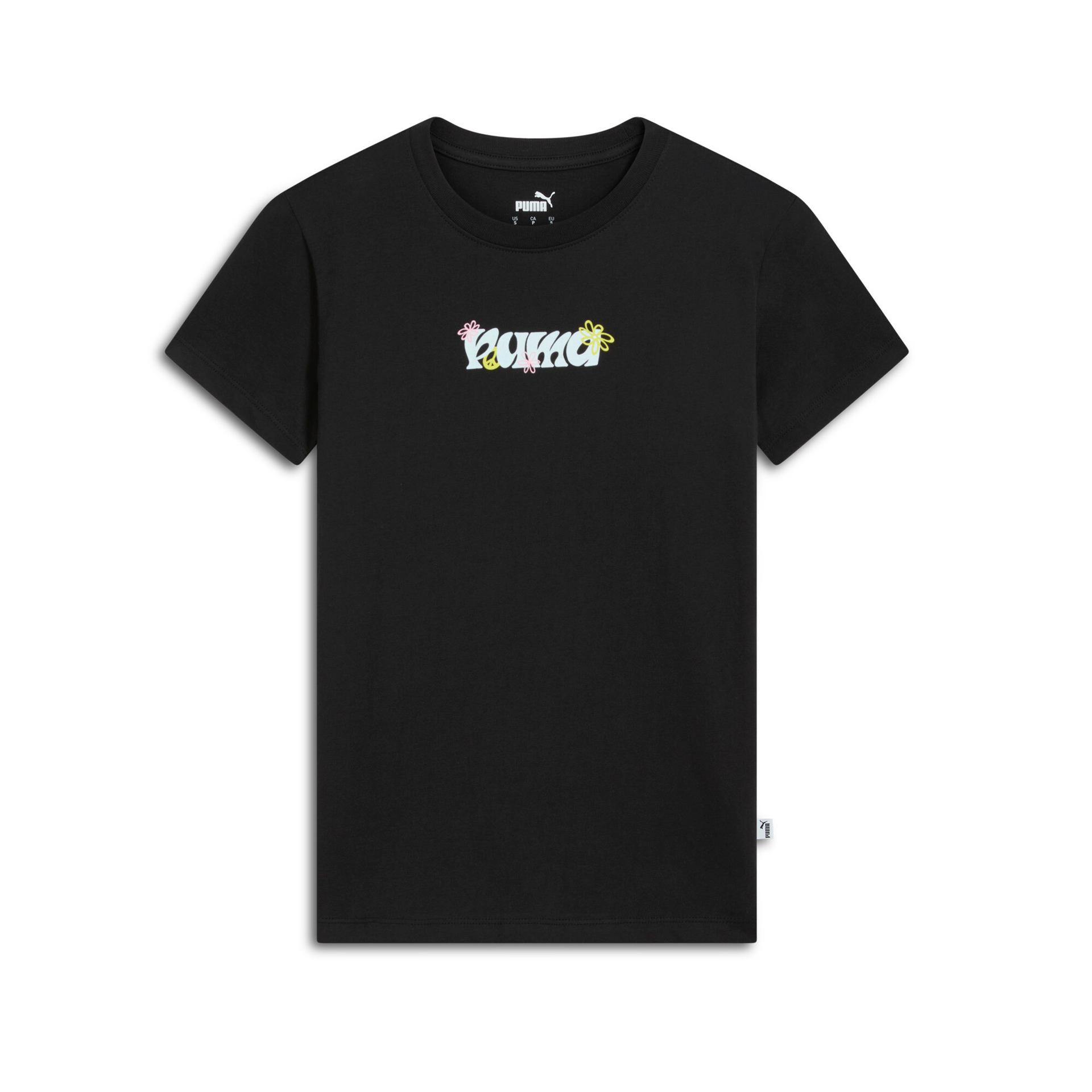 puma 70's women's t-shirt in black, size xl