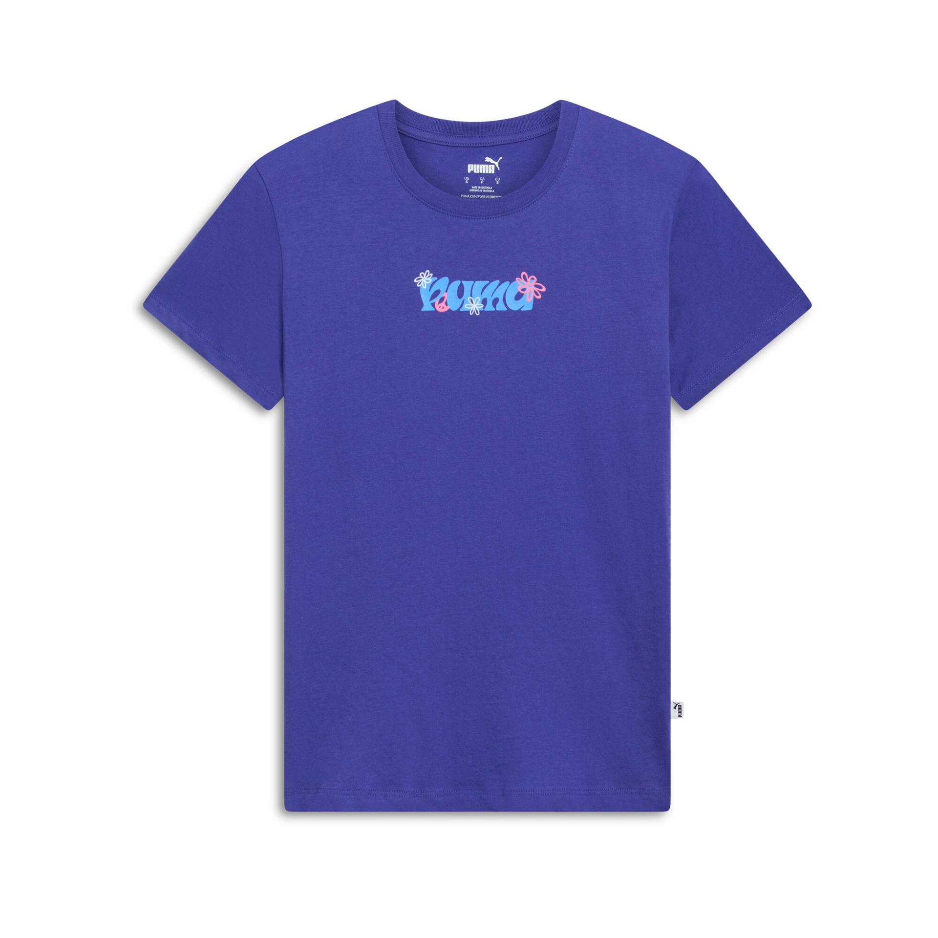 puma 70's women's t-shirt in blue, size m