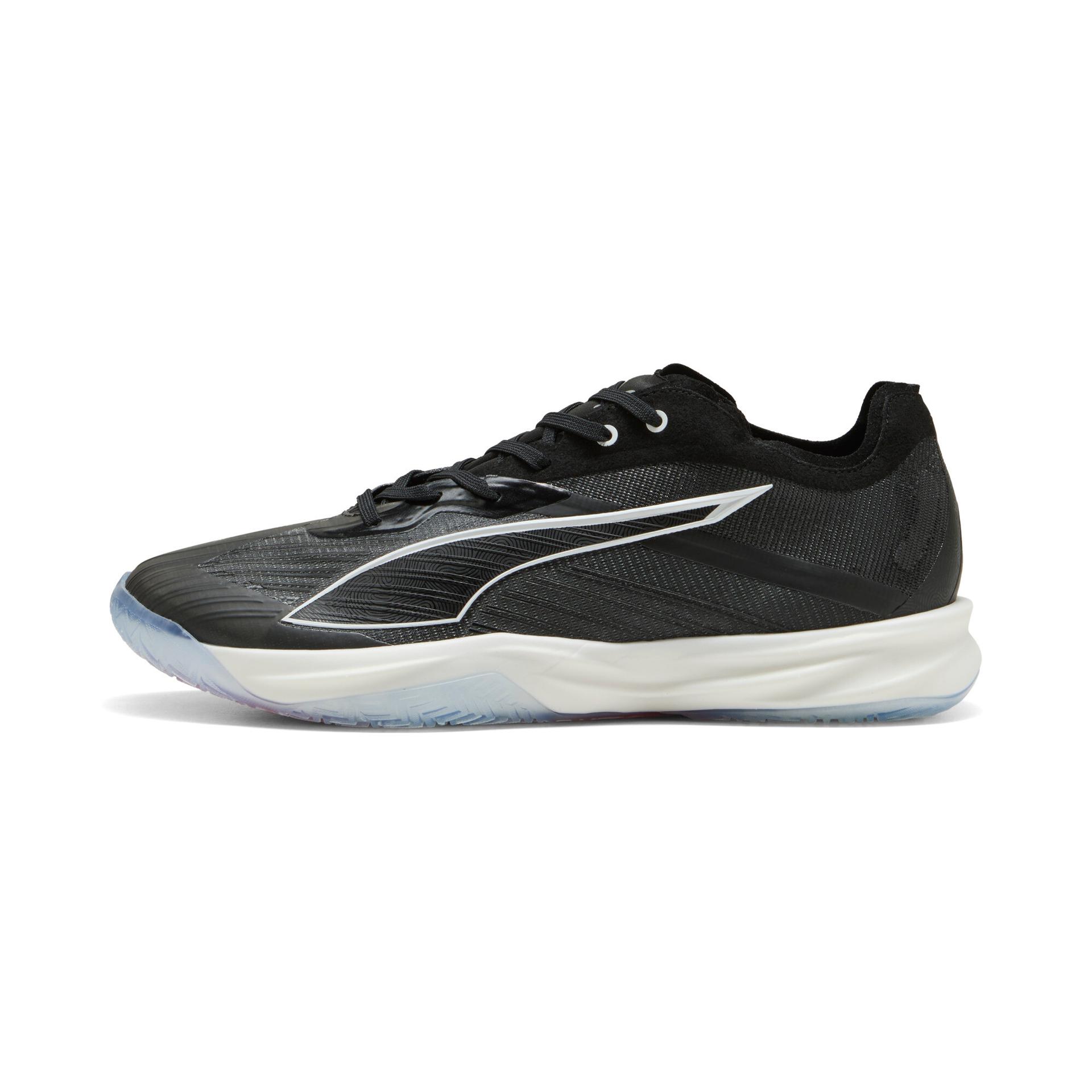 puma accelerate nitroâ¢ sqd 5 court shoes in black, size 10