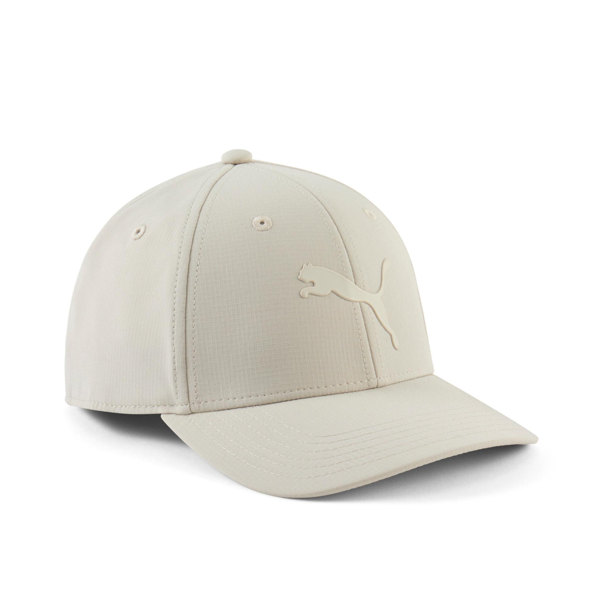 puma addison 2.0 stretch fit cap in beige, size s/m