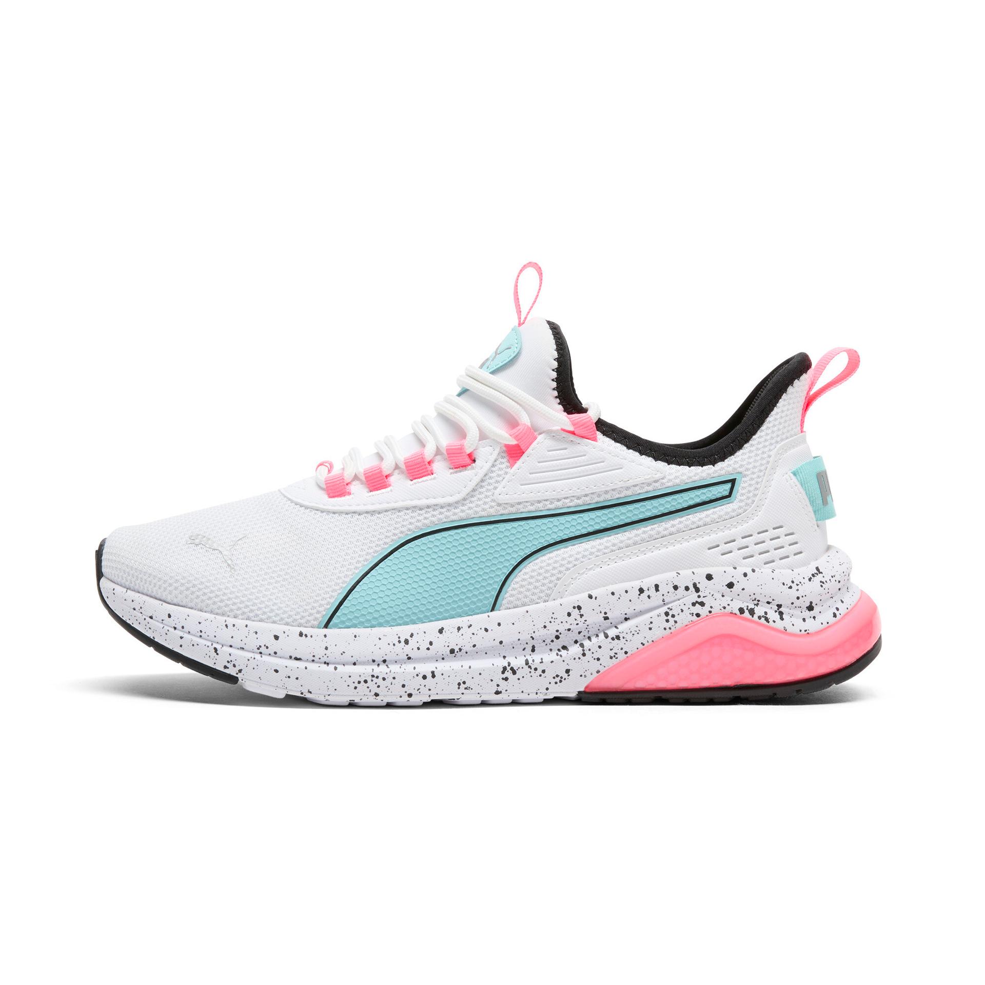puma amplifier speckle women's sneakers in white, size 11