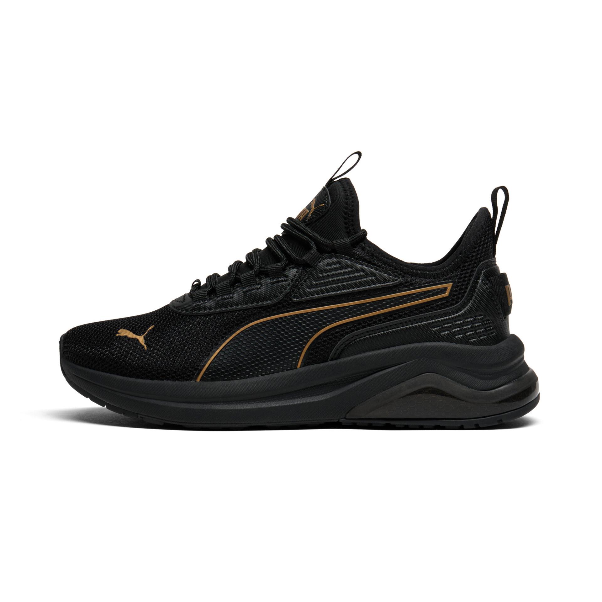 puma amplifier women's sneakers in black, size 10