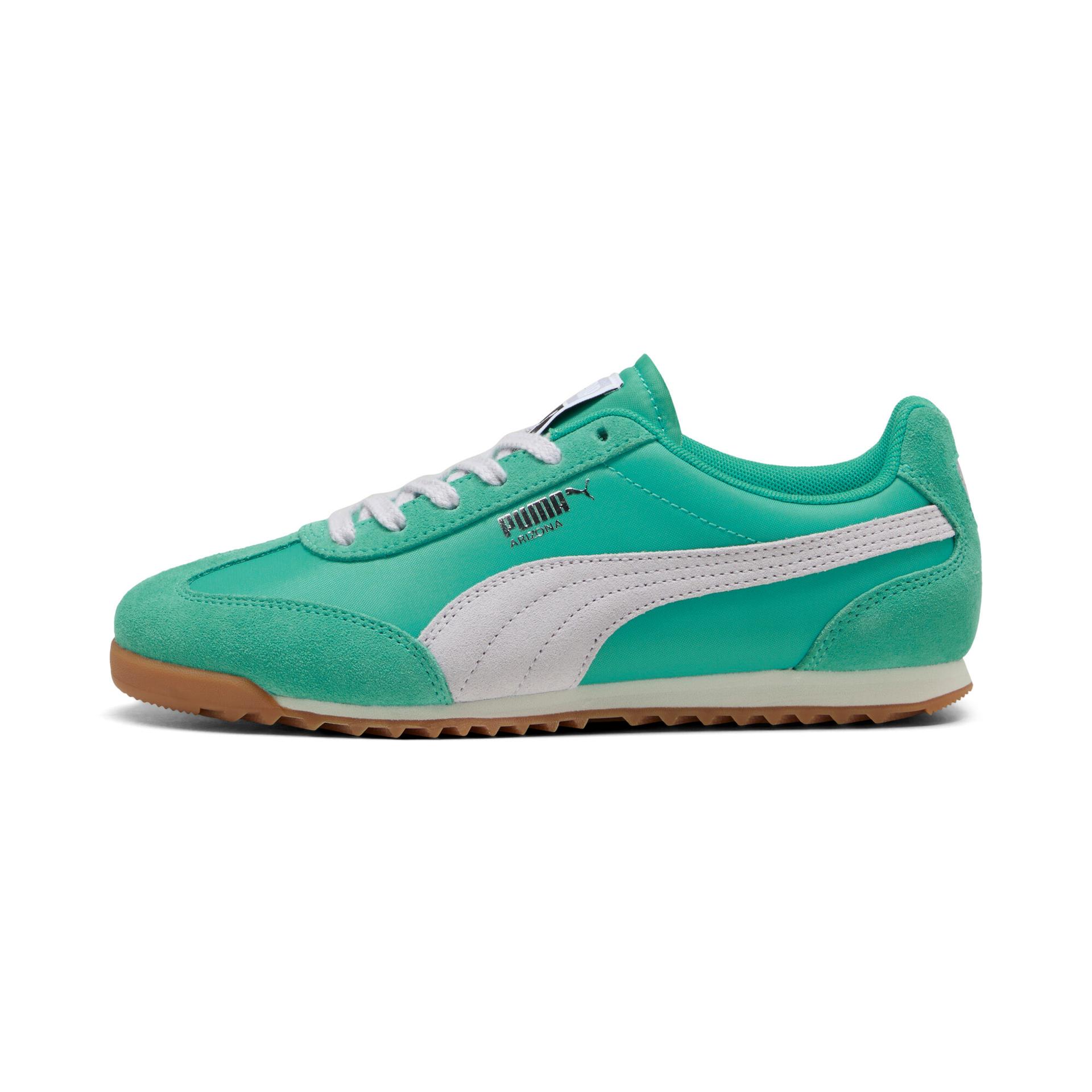 puma arizona nylon women's sneakers in green, size 9.5