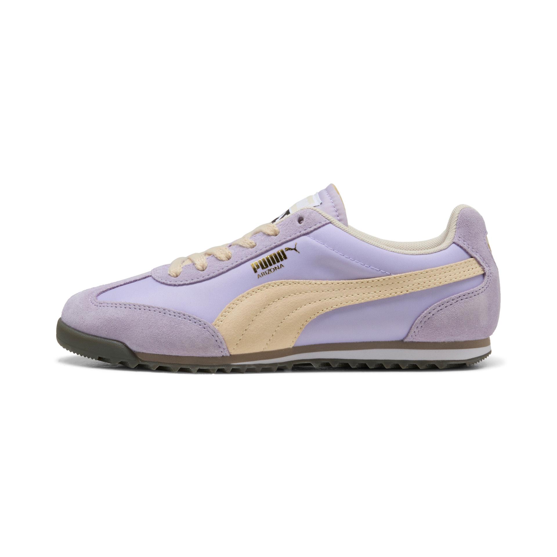 puma arizona nylon women's sneakers in purple, size 8