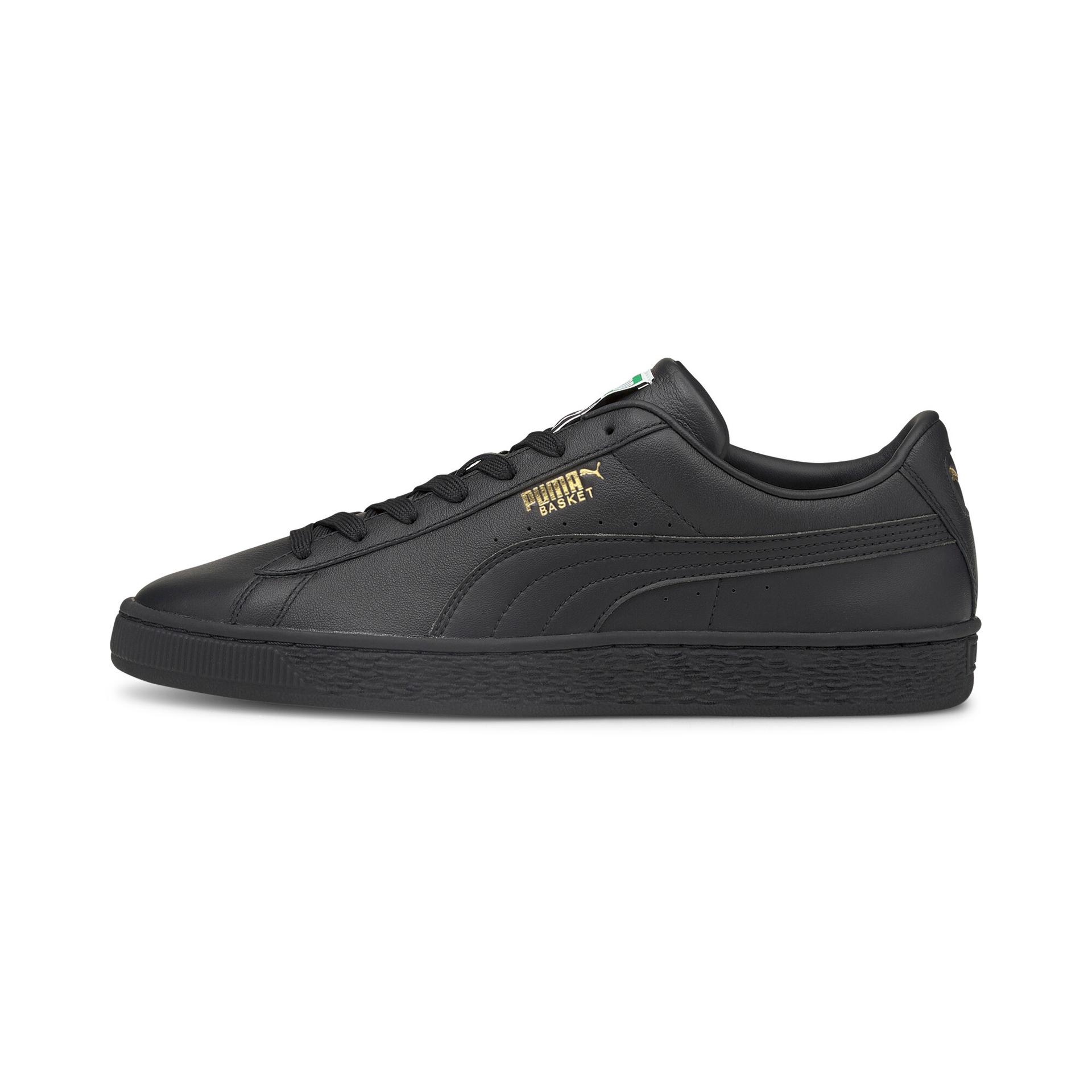 puma basket classic xxi sneakers in black, size 11.5