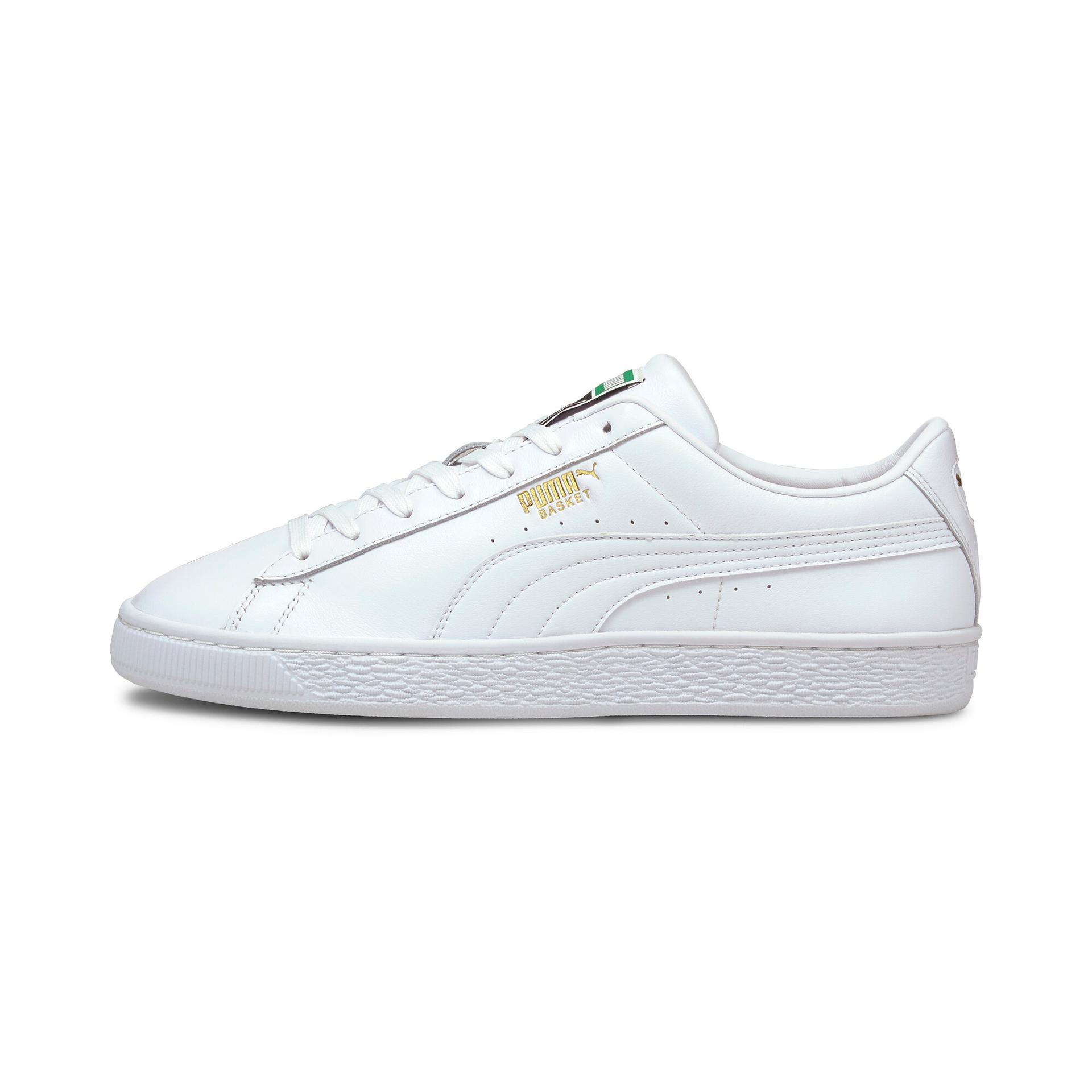 puma basket classic xxi sneakers in white, size 6