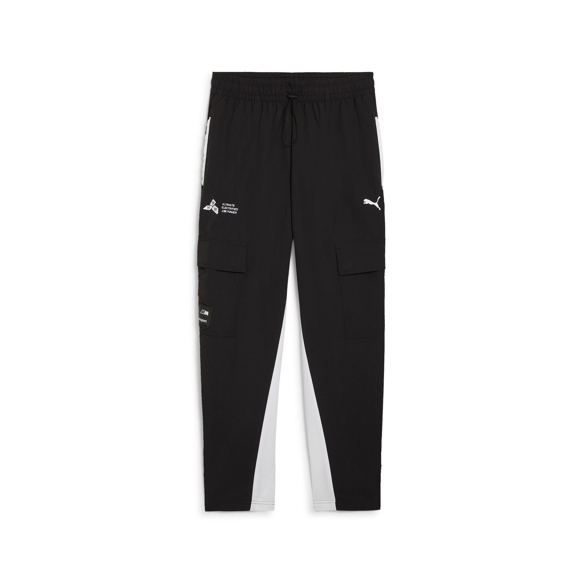 puma bmw m motorsport women's statement pants in black, size 3xl