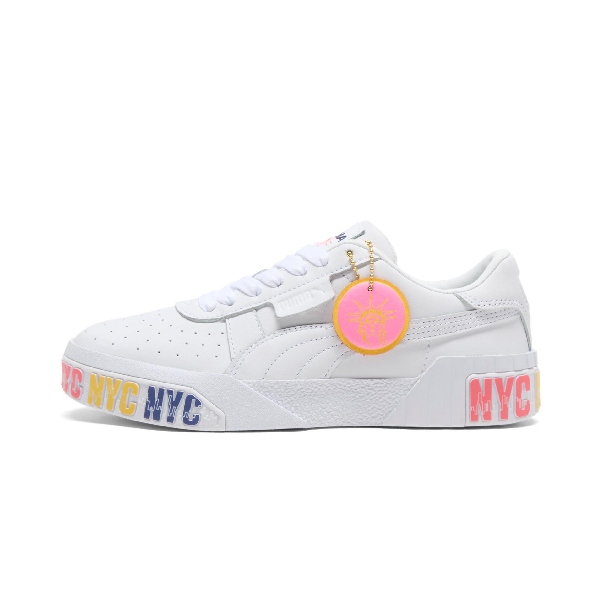 puma cali b nyc flagship women's sneakers in white, size 11