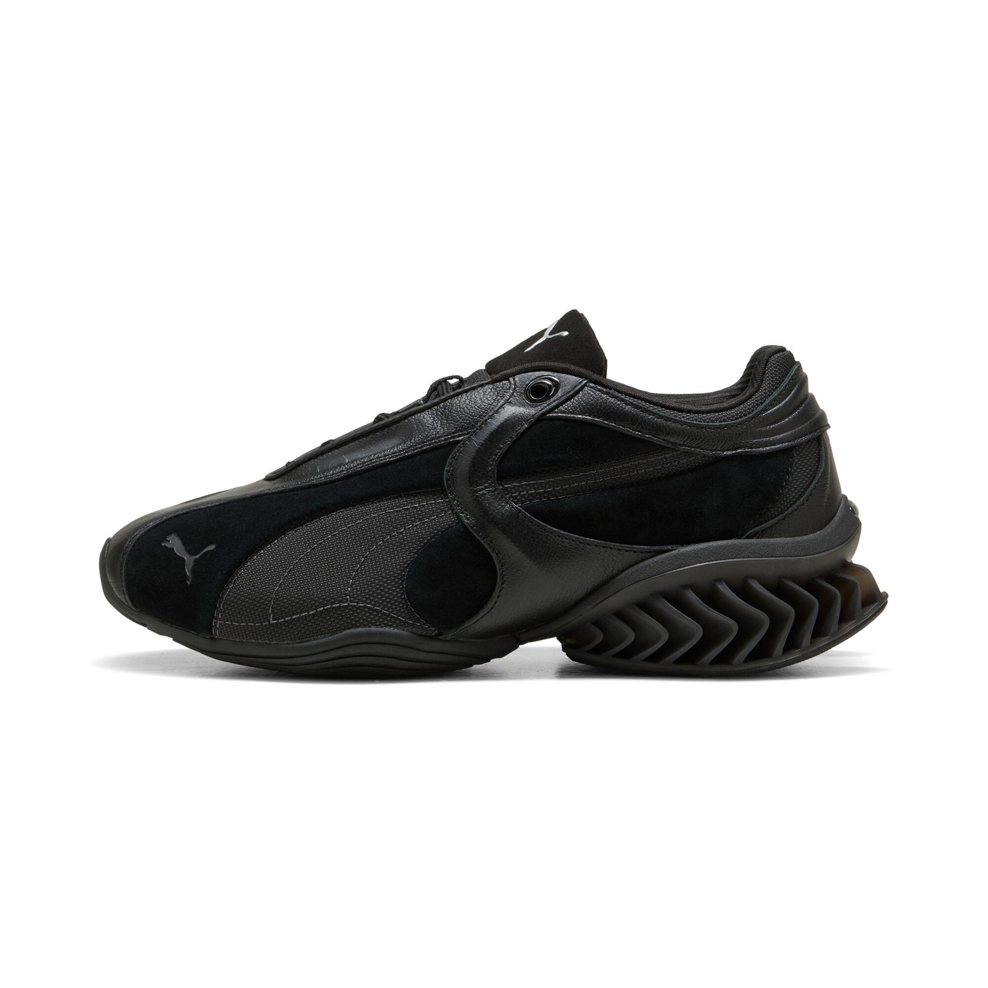 puma cell geo 1 sneakers in black, size 9