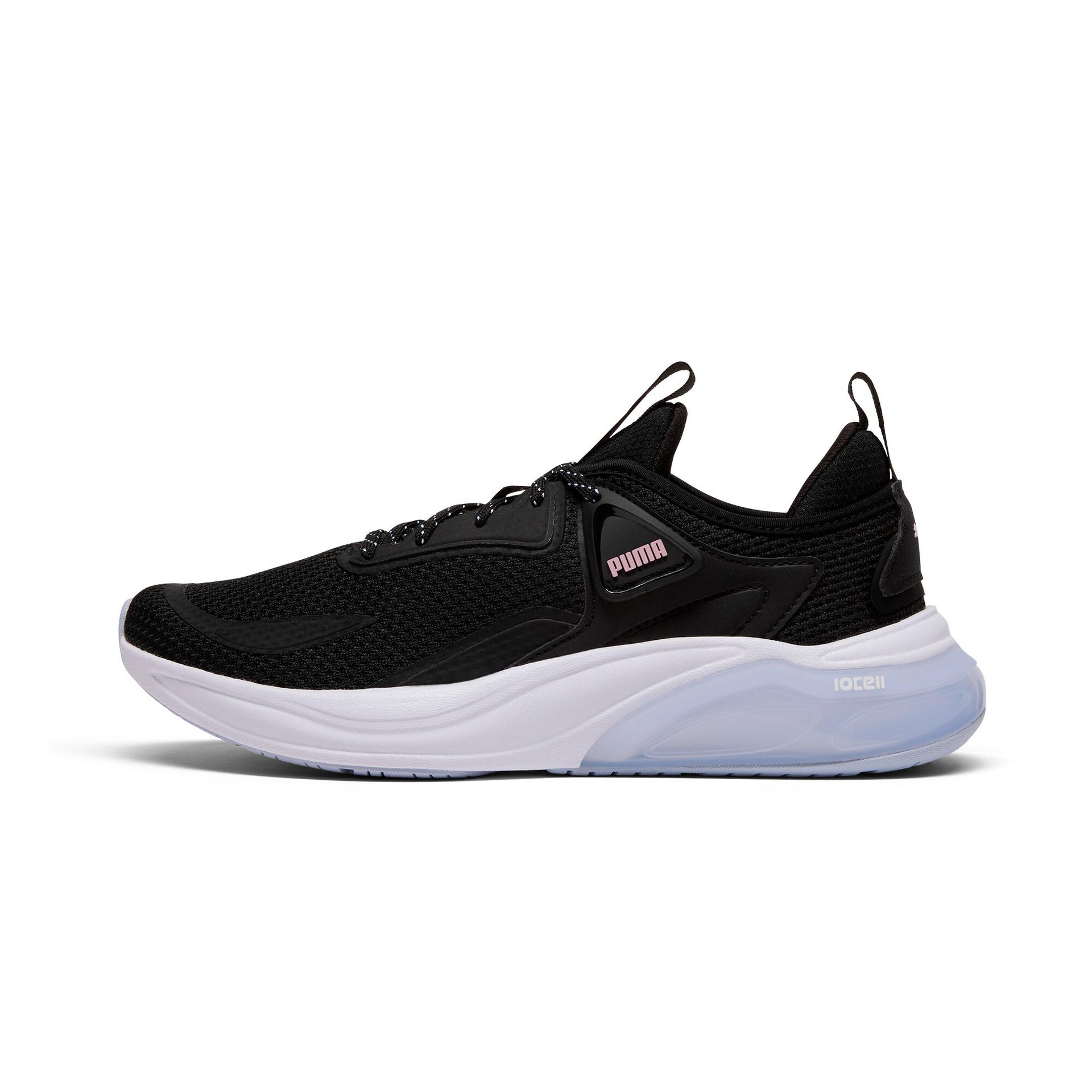 puma cell thrill women's running shoes in black, size 6