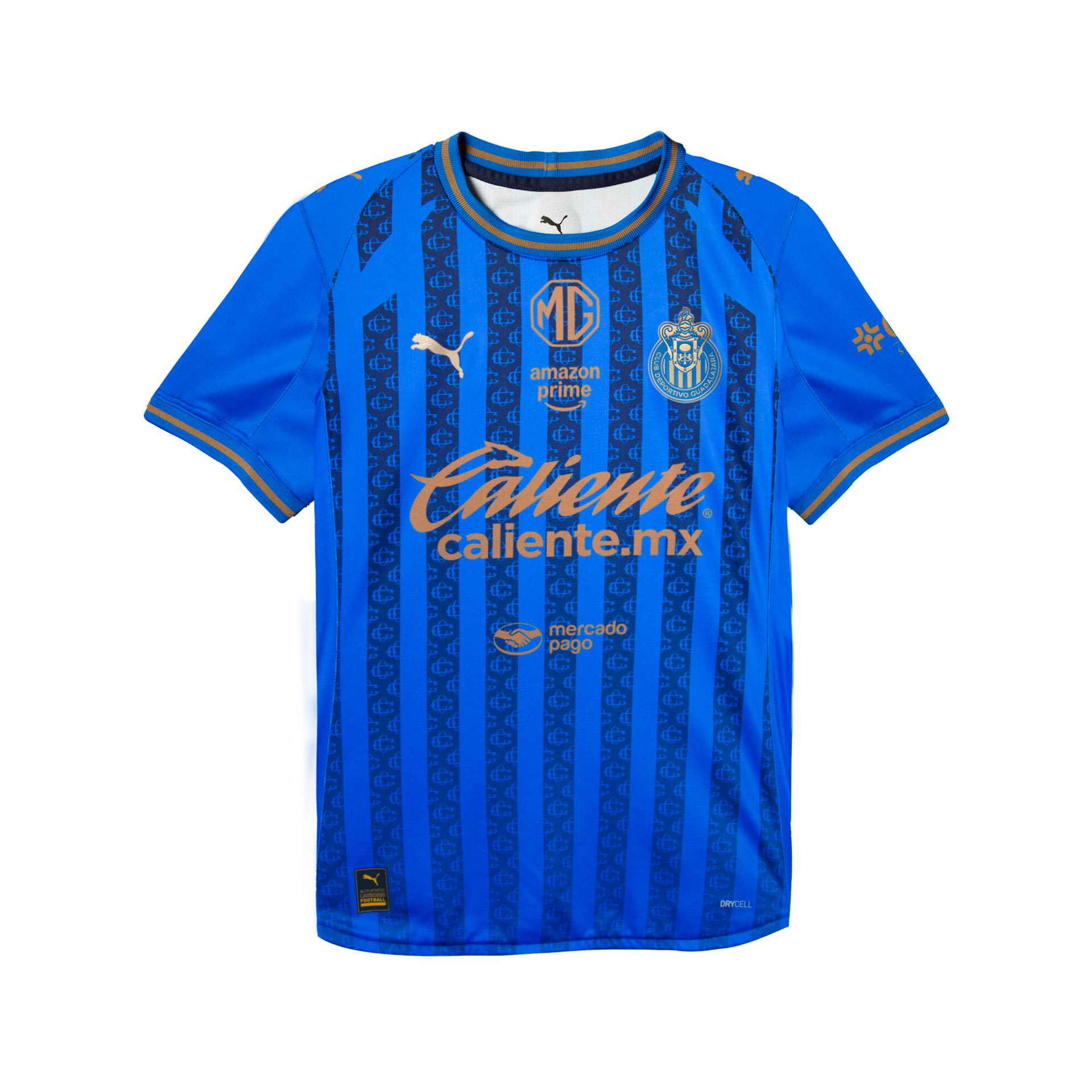 puma chivas alternative replica 25/26 women's soccer shirt in blue, size s
