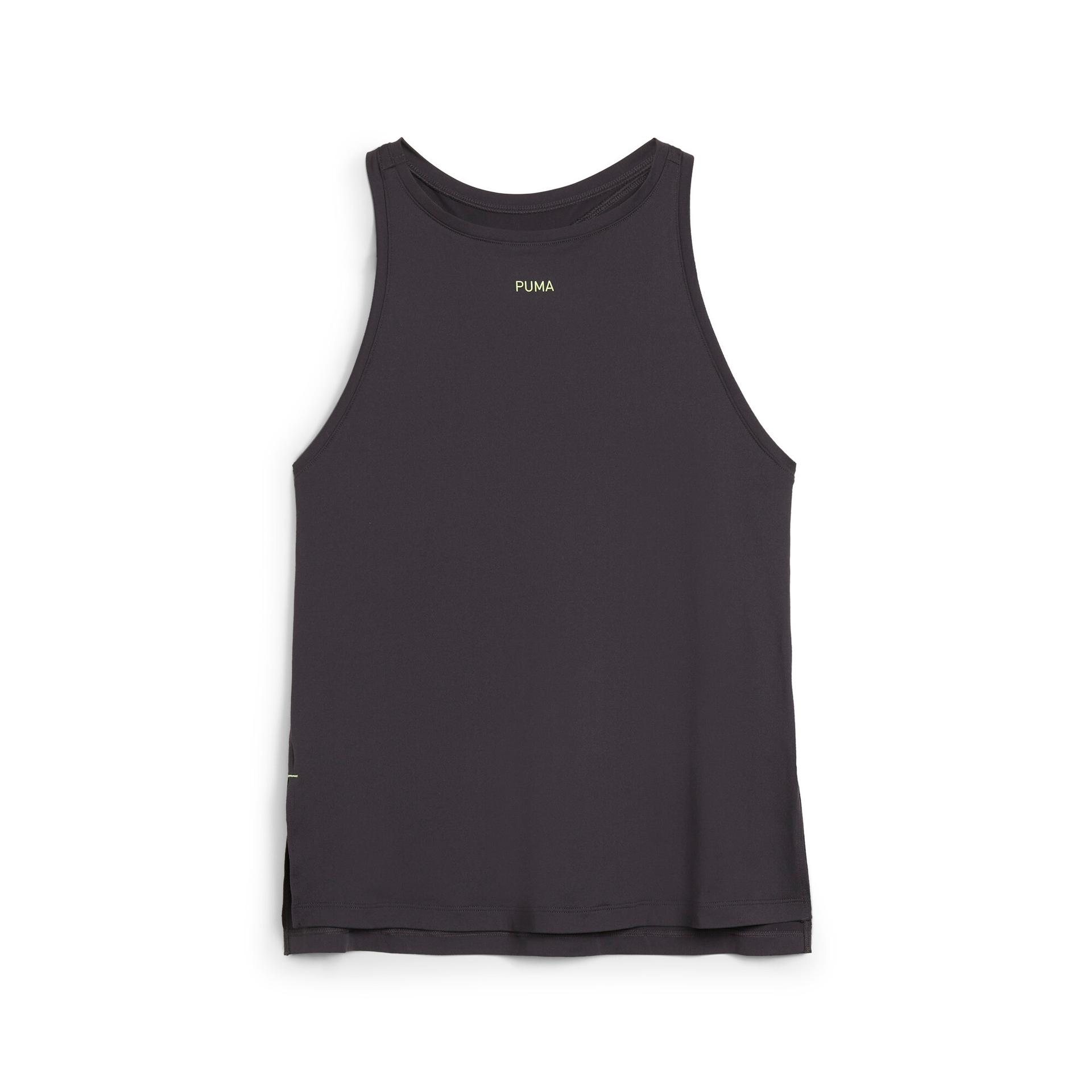 puma cloudspun racerback women's tank top in grey, size xs