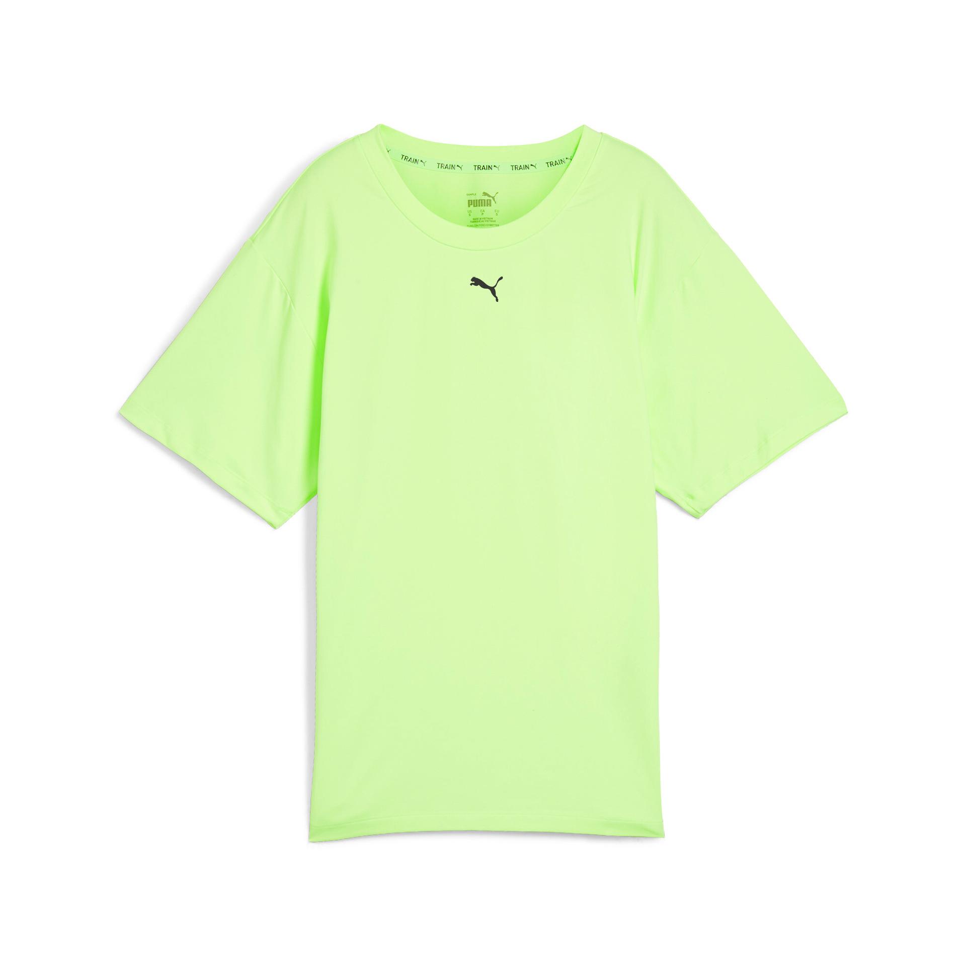 puma cloudspun women's t-shirt in yellow, size m