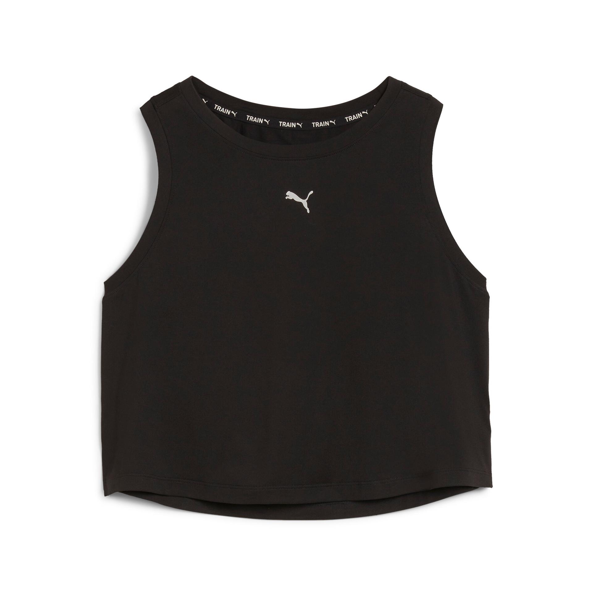puma cloudspun women's training tank top in black, size xl