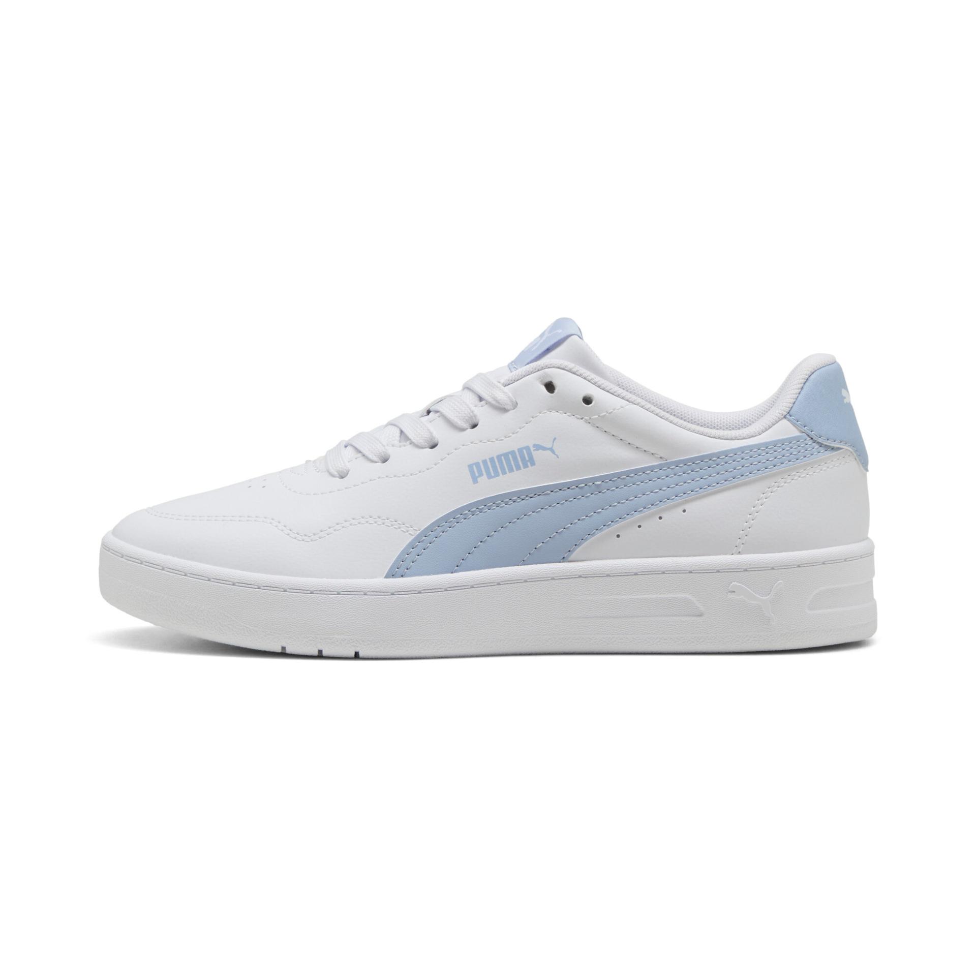 puma court lally women's sneakers in white, size 10