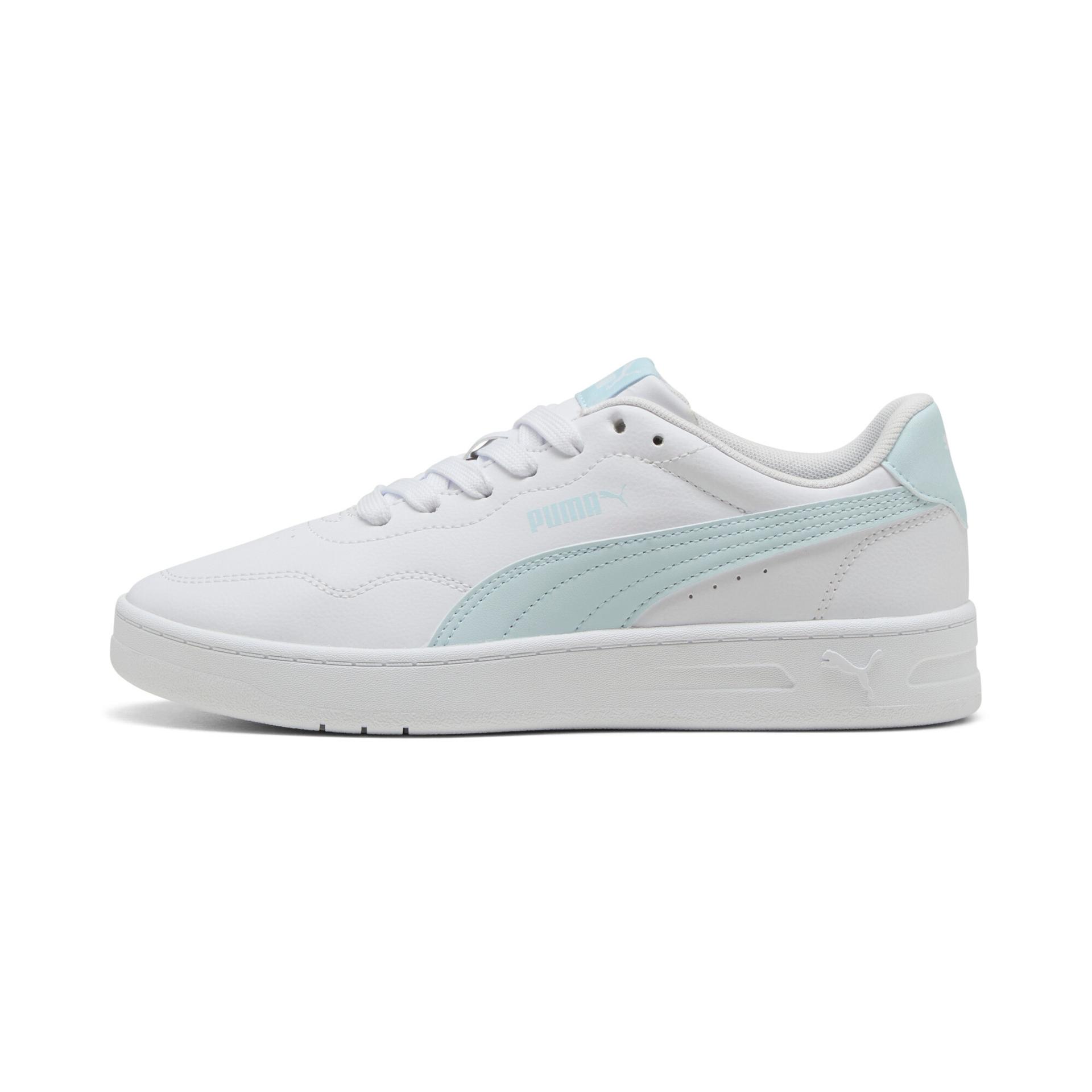 puma court lally women's sneakers in white, size 8.5
