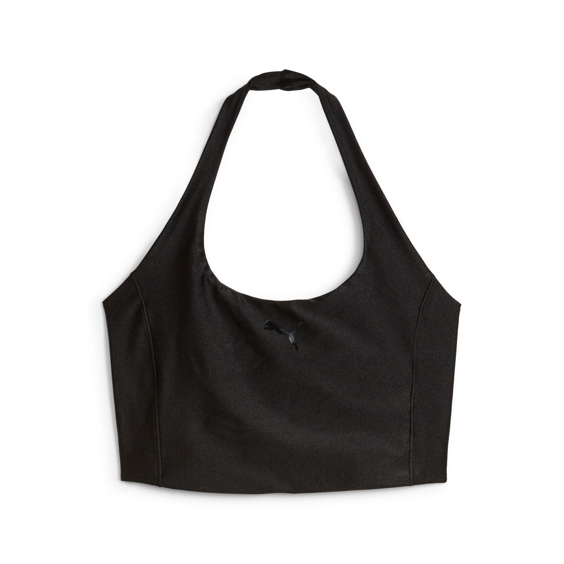 puma dare to women's halterneck top in black, size xs