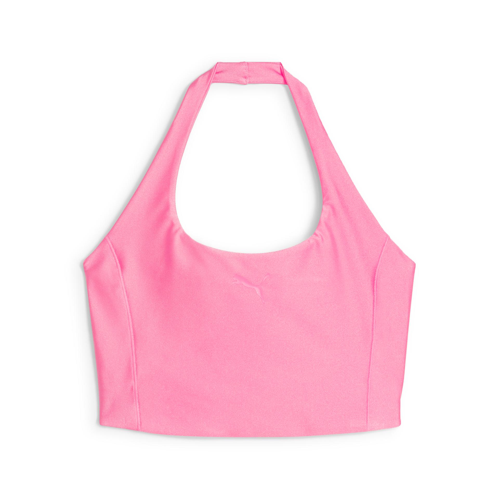 puma dare to women's halterneck top in pink, size xs