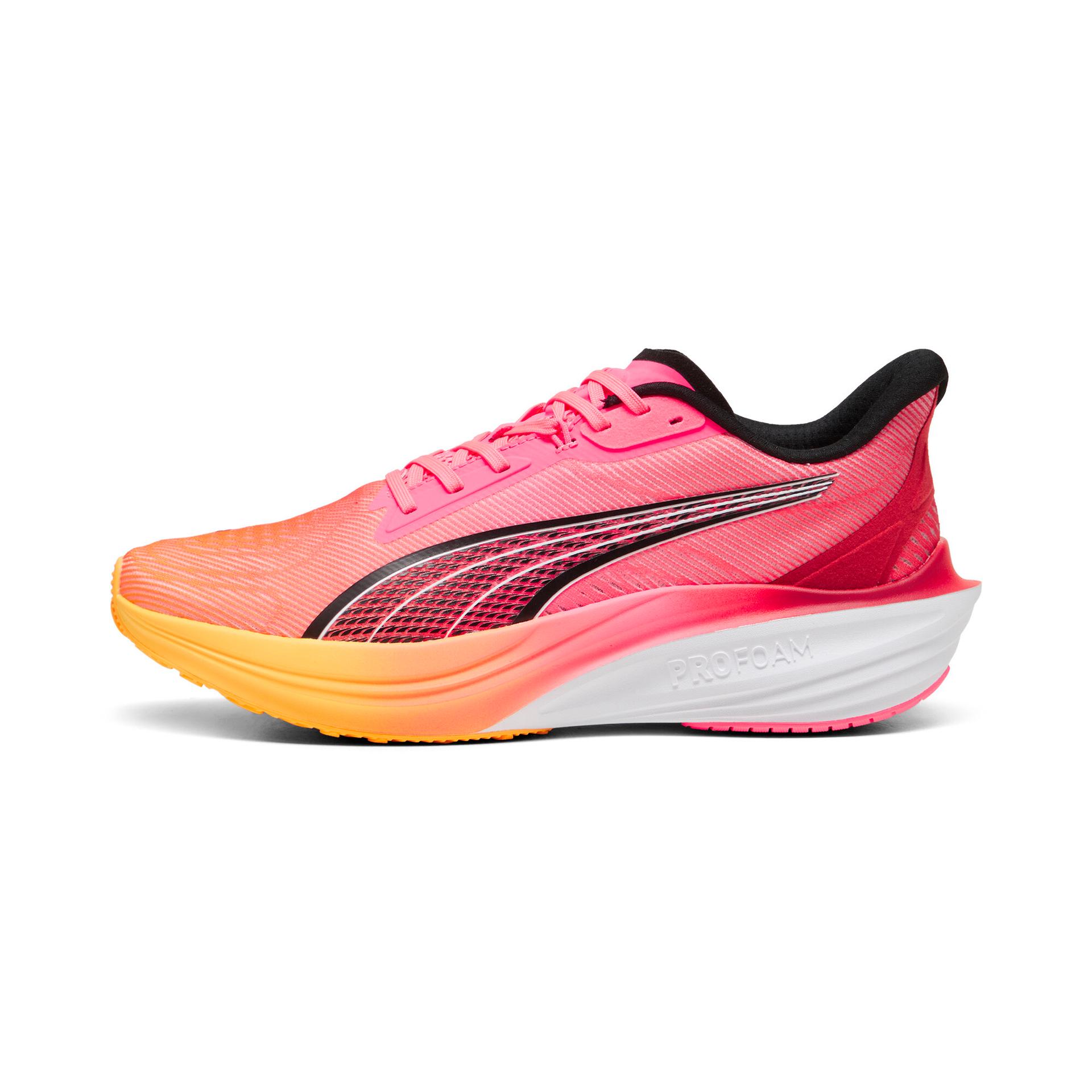 puma darter pro women's running shoes in orange, size 7