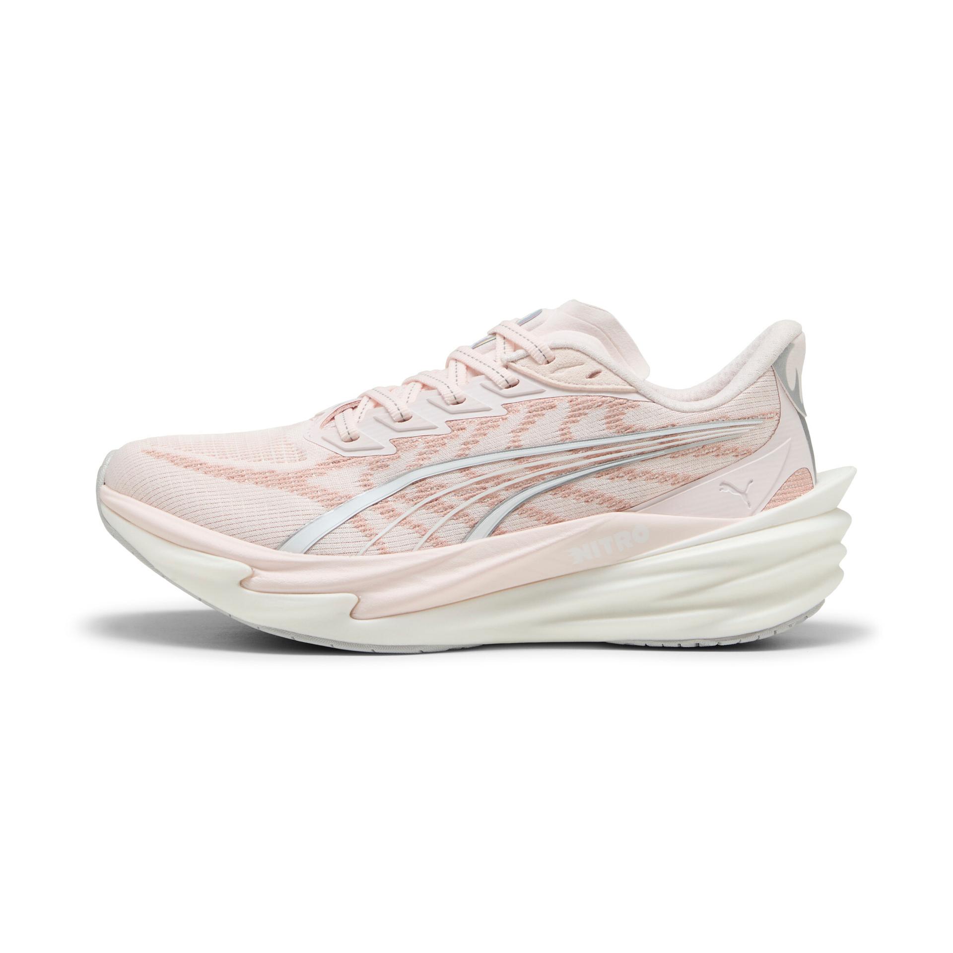 puma deviate nitroâ¢ 4 women's road running shoes in pink, size 10
