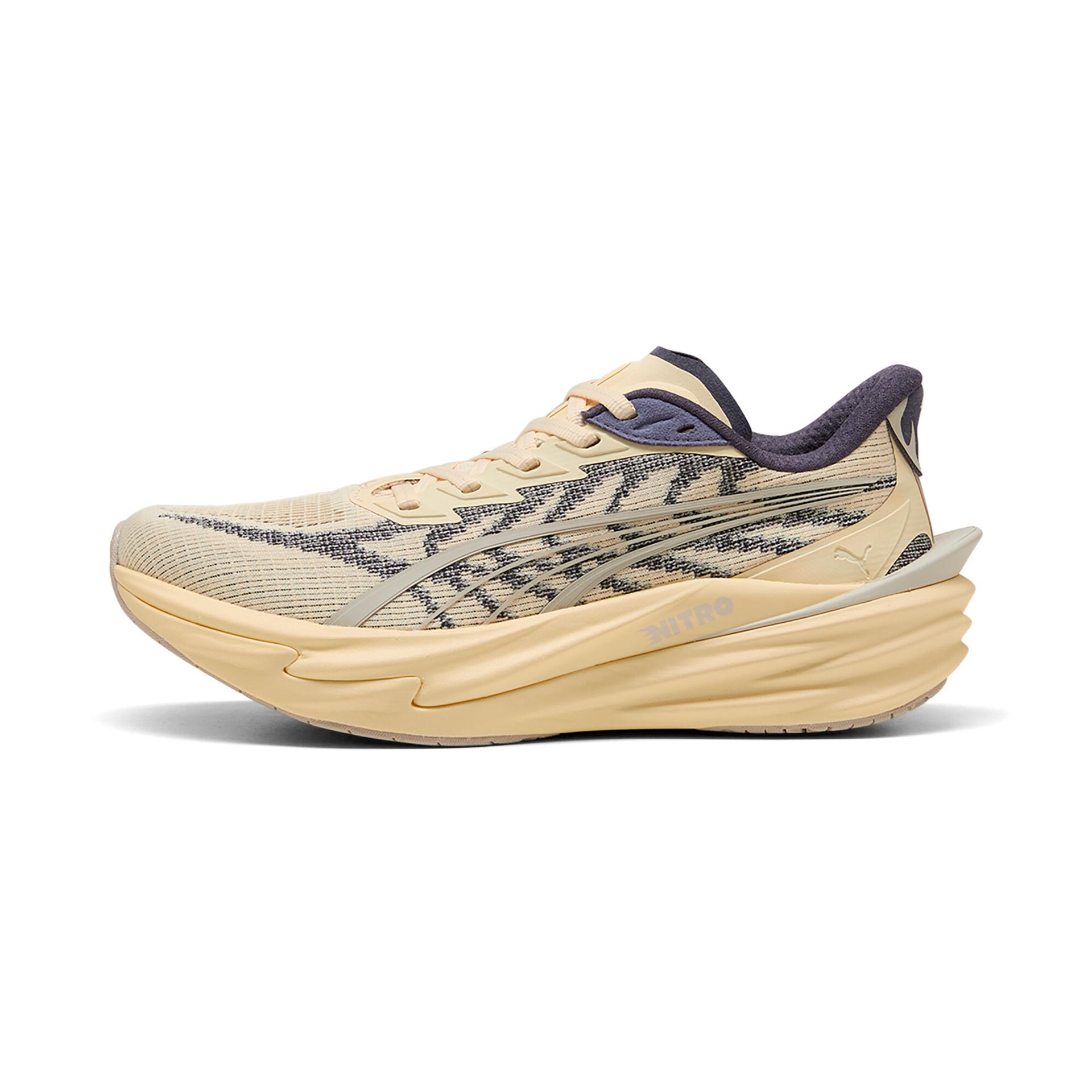 puma deviate nitroâ¢ 4 women's road running shoes in yellow, size 6