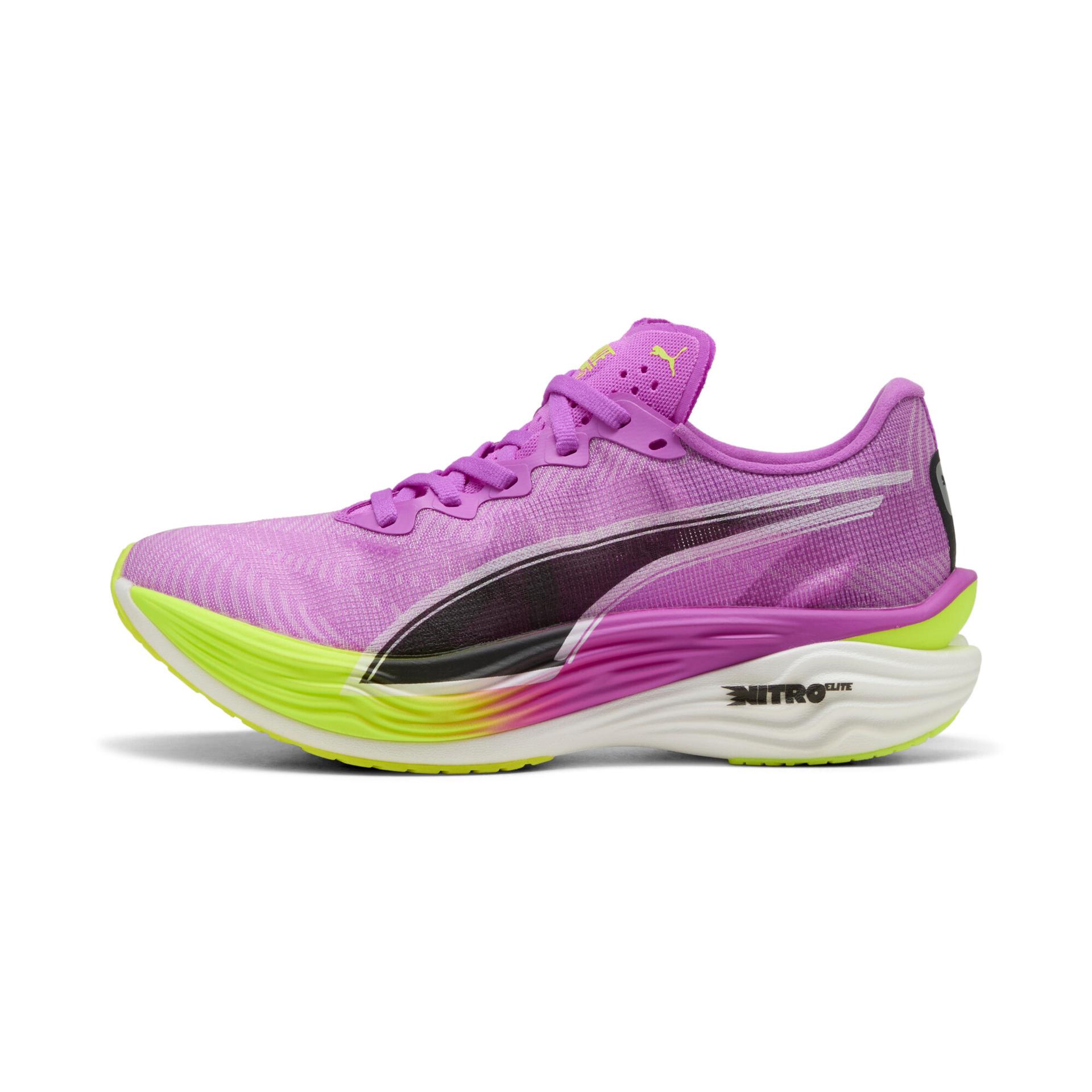 puma deviate nitroâ¢ elite 3 women's road running shoes in purple, size 8