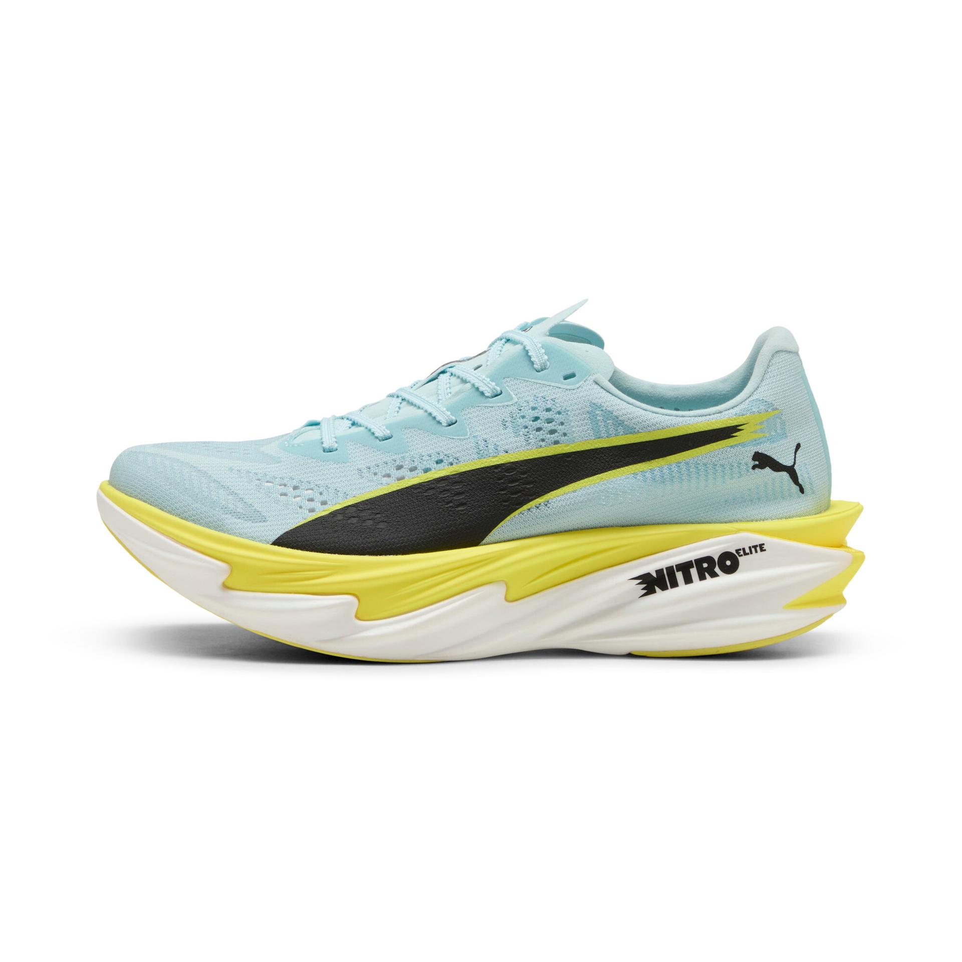 puma deviate nitroâ¢ elite 4 women's road running shoes in blue, size 10.5