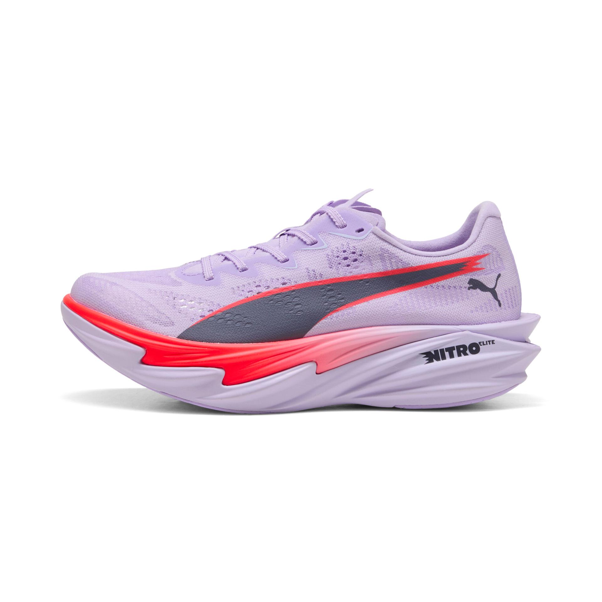 puma deviate nitroâ¢ elite 4 women's road running shoes in purple, size 11