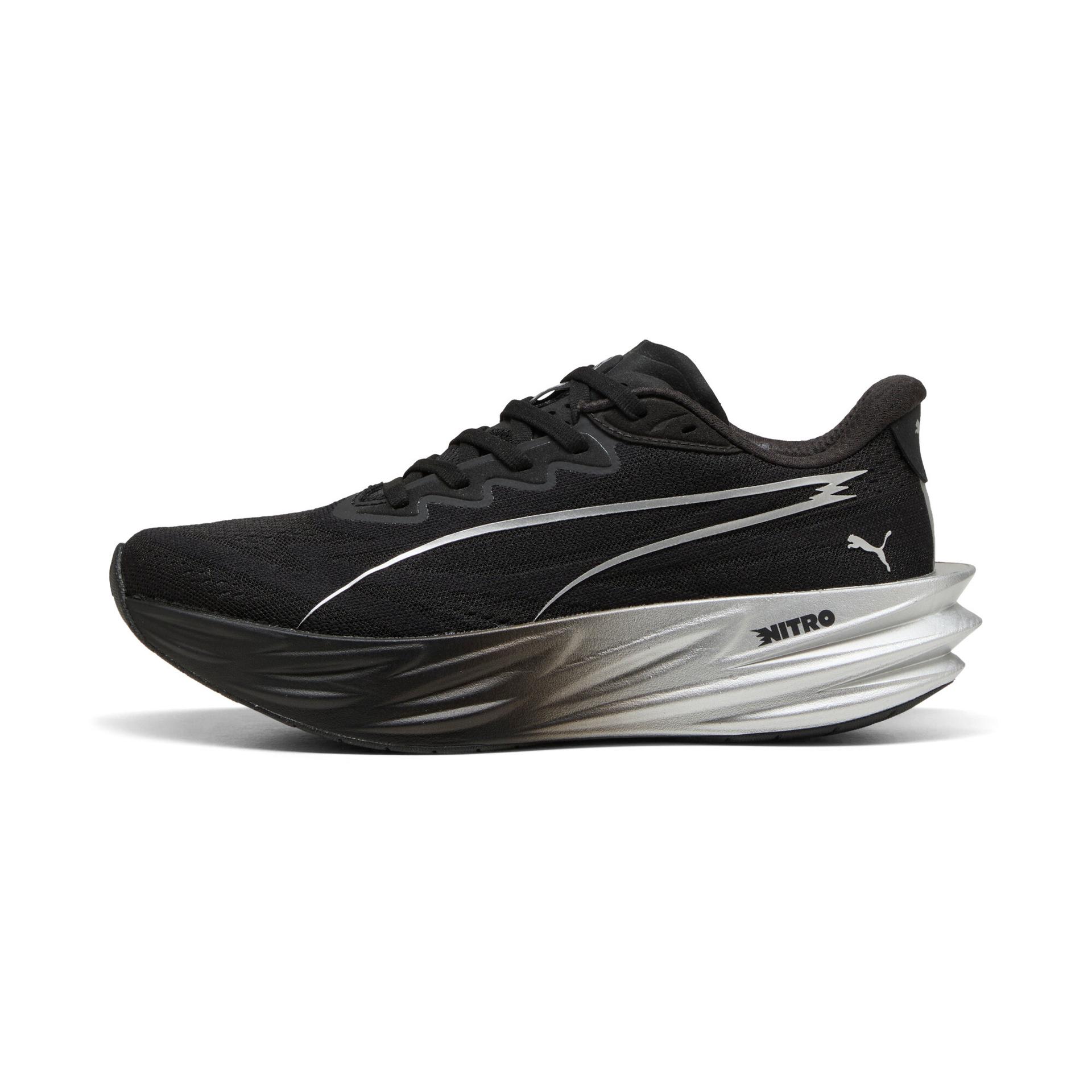 puma deviate pure nitroâ¢ women's running shoes in black, size 9