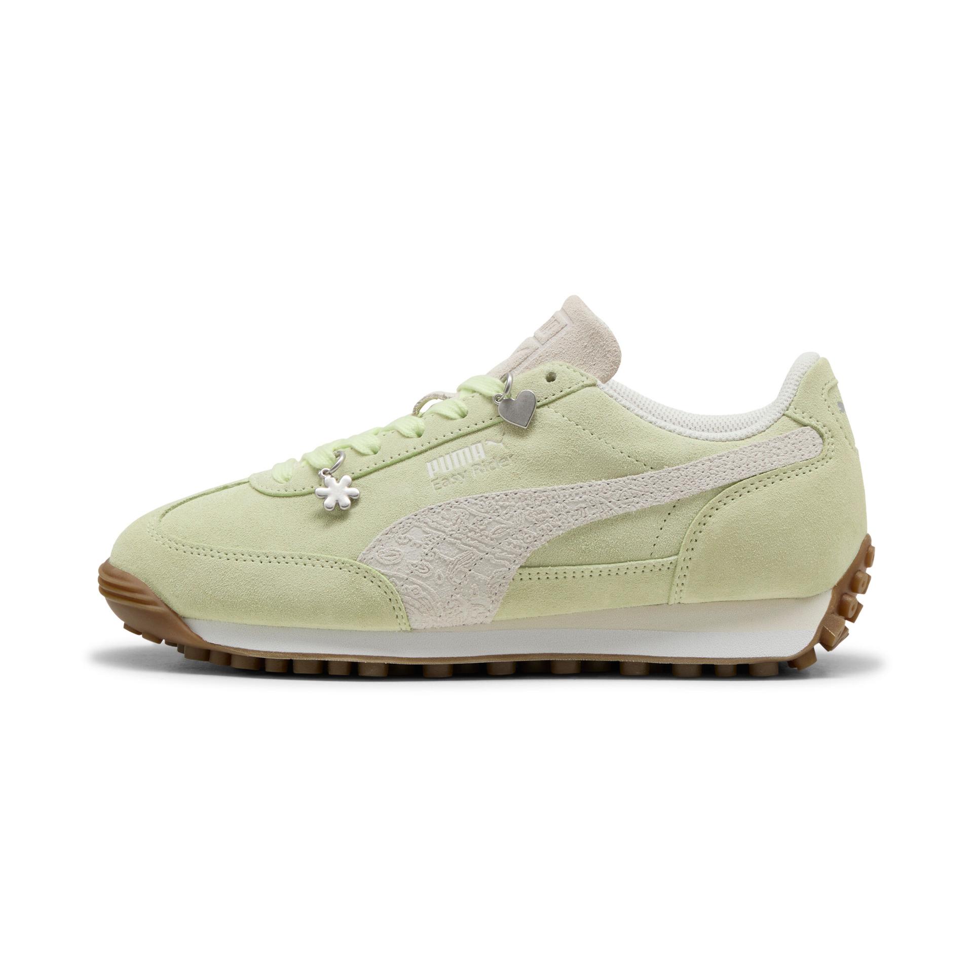puma easy rider embroidery women's sneakers in green, size 7