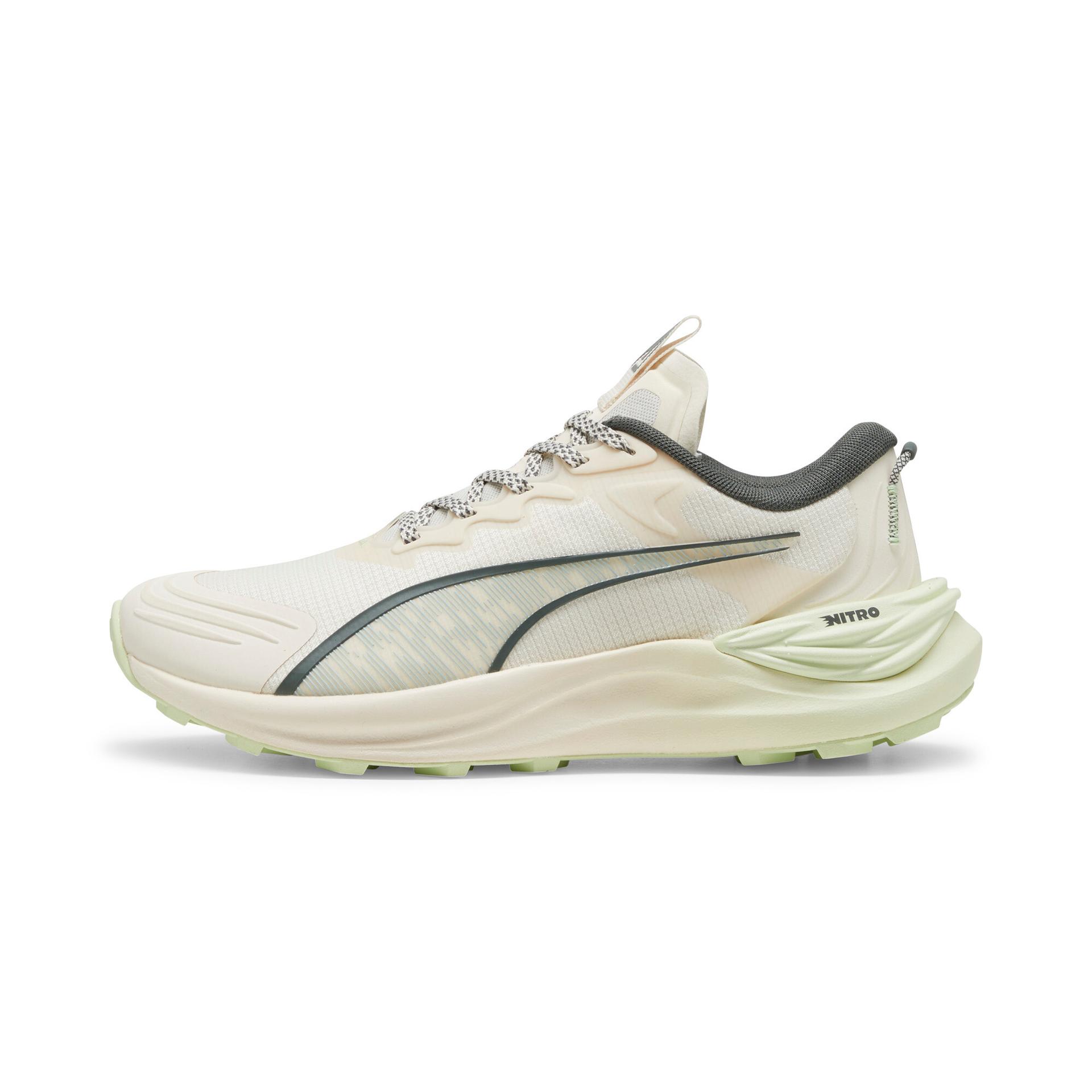 puma electrify nitroâ¢ women's trail running shoes in green, size 10