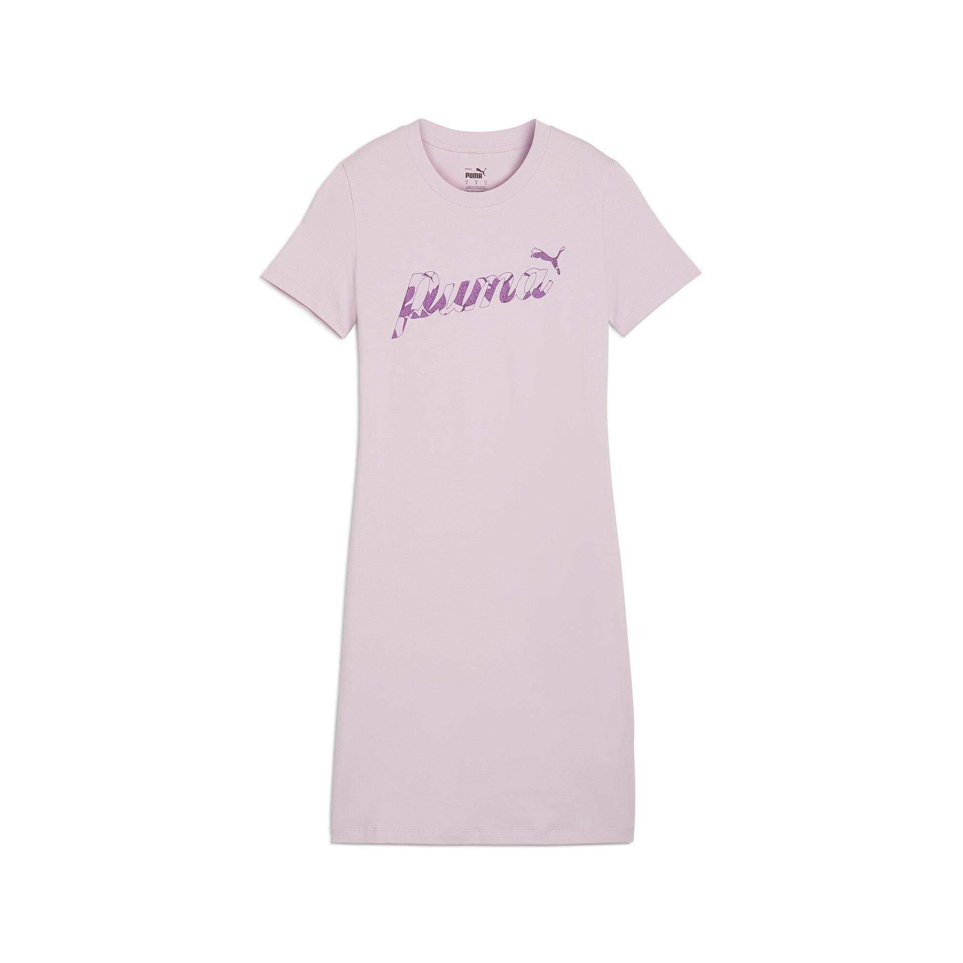 puma ess+ blossom women's dress in purple, size xs