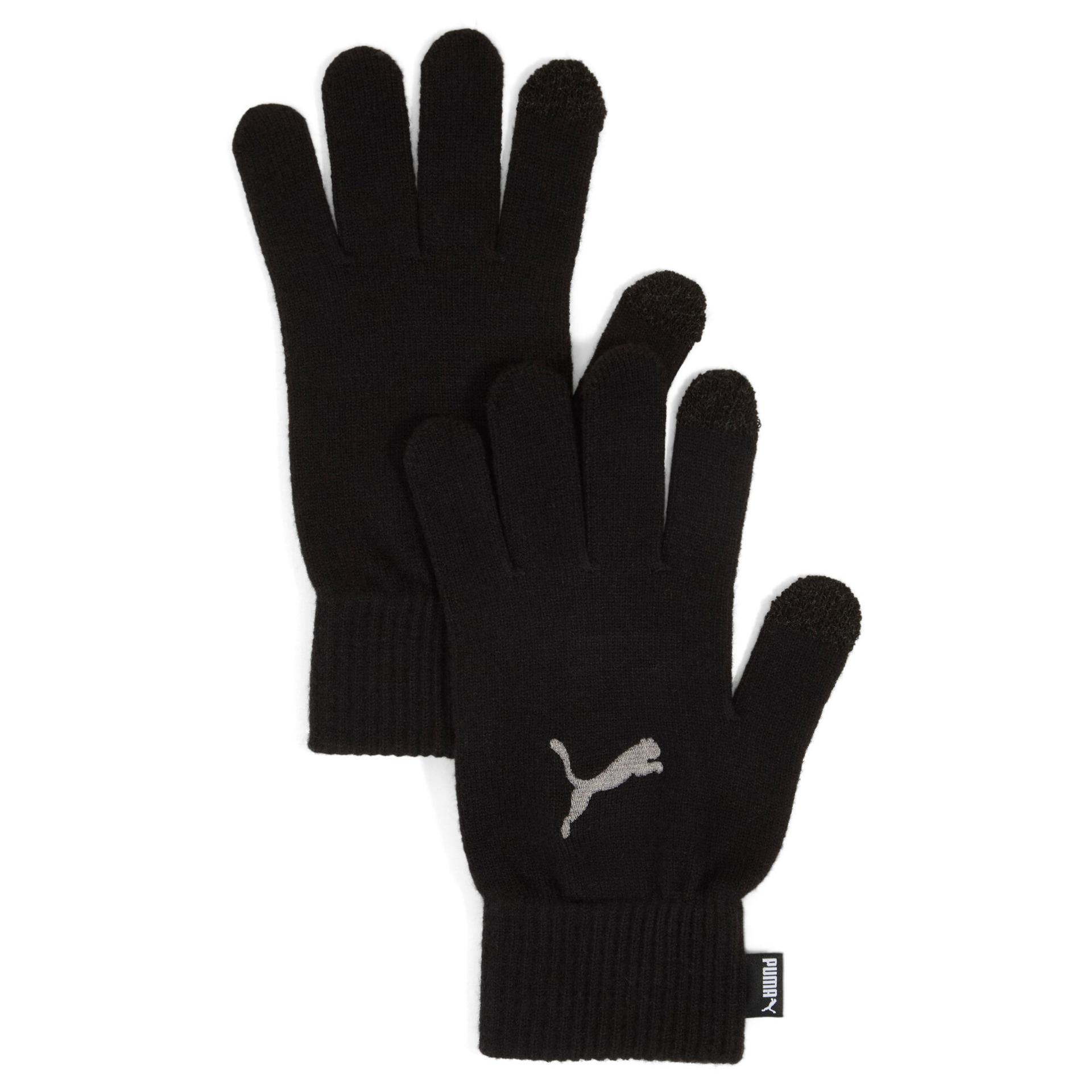 puma essentials gloves in black, size m
