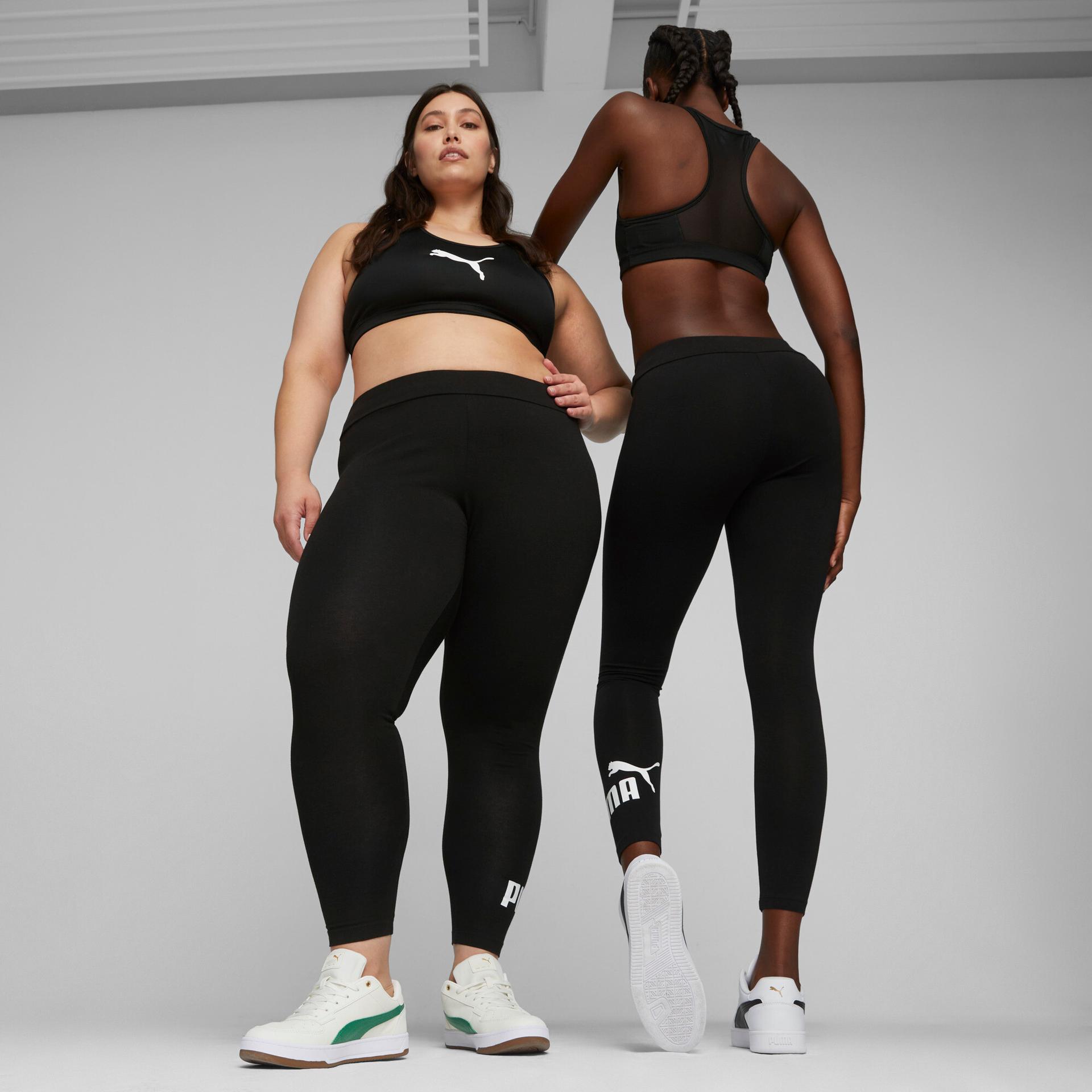 puma essentials logo women's leggings in black, size xxs