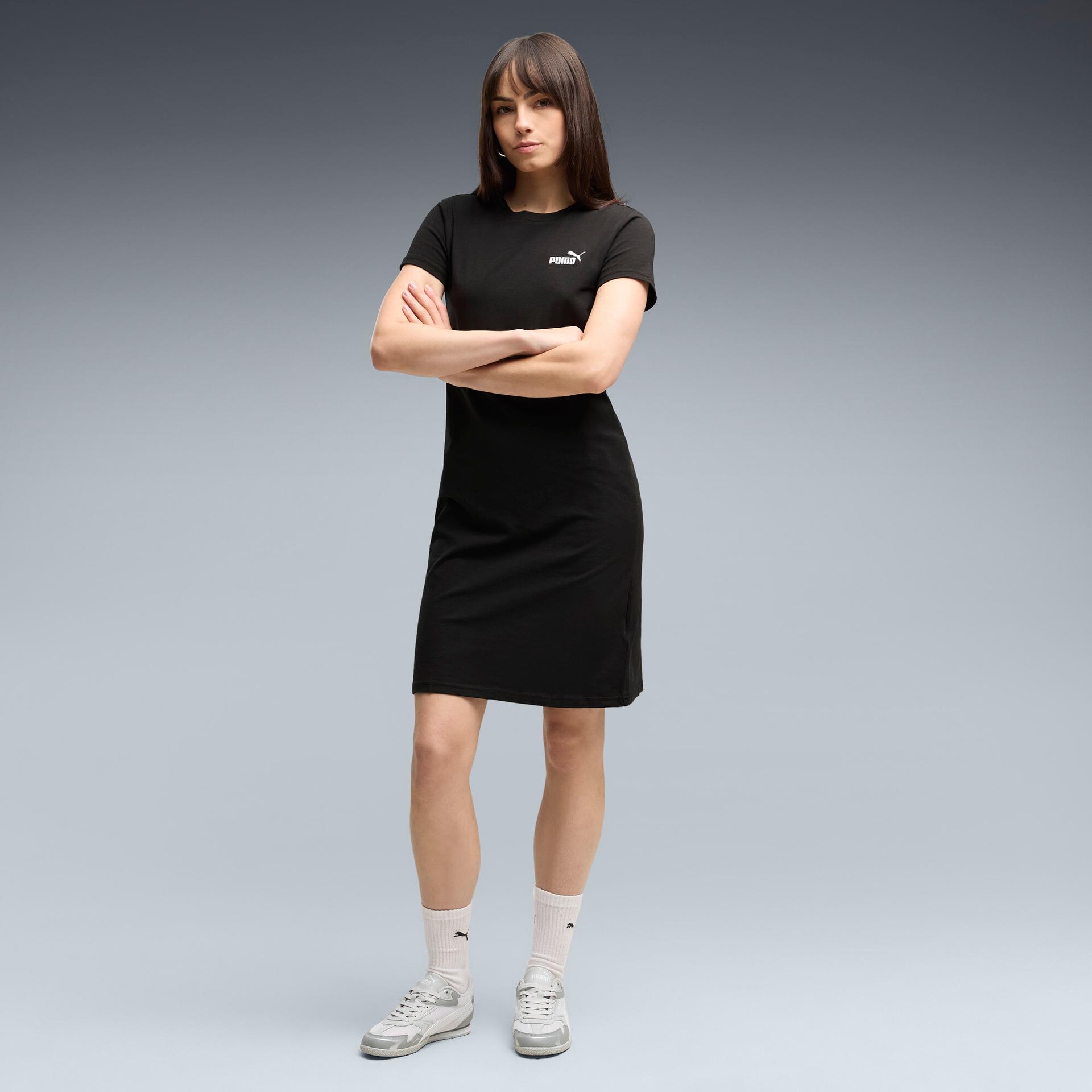 puma essentials women's slim dress in black, size s