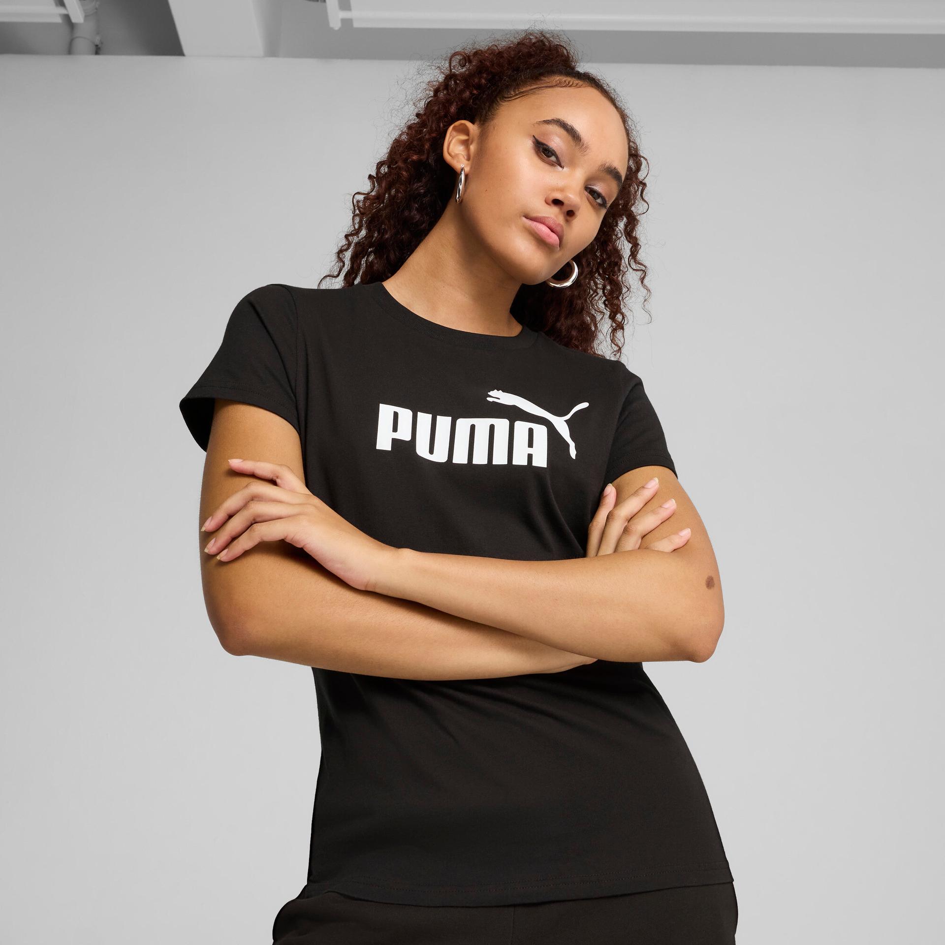 puma essentials women's t-shirt in black, size 3xl