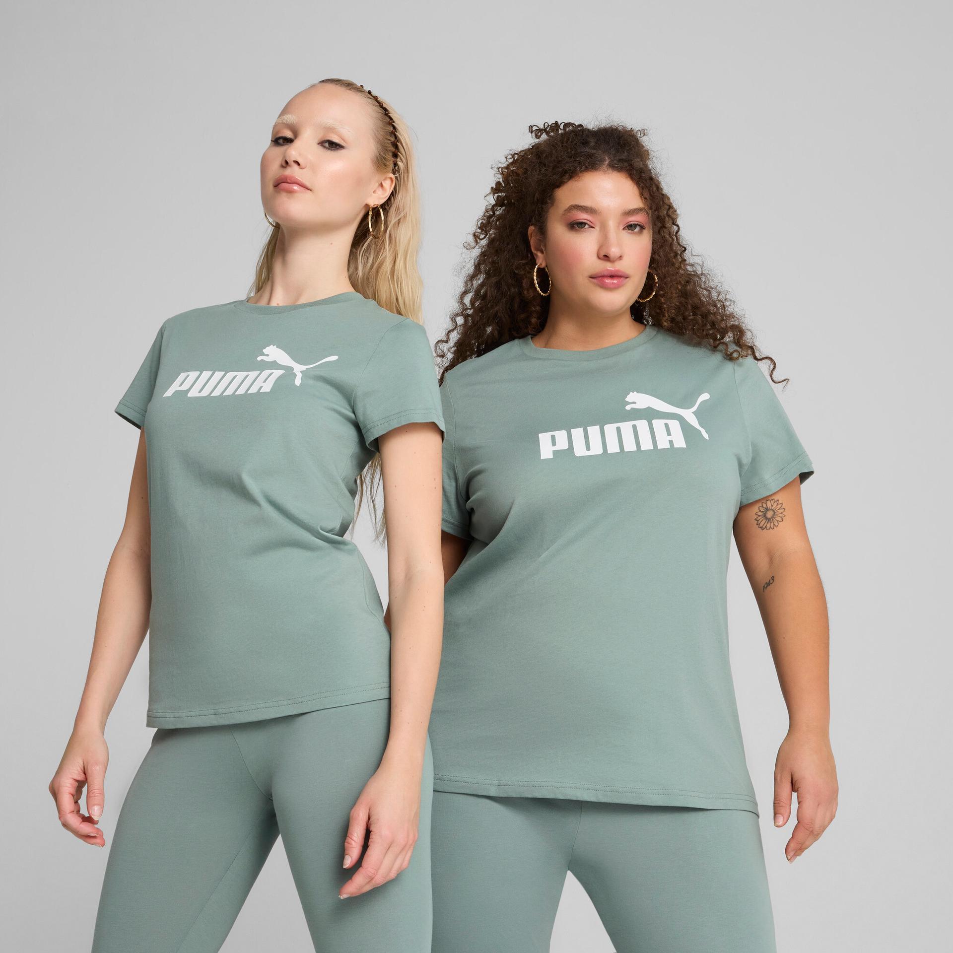 puma essentials women's t-shirt in green, size l