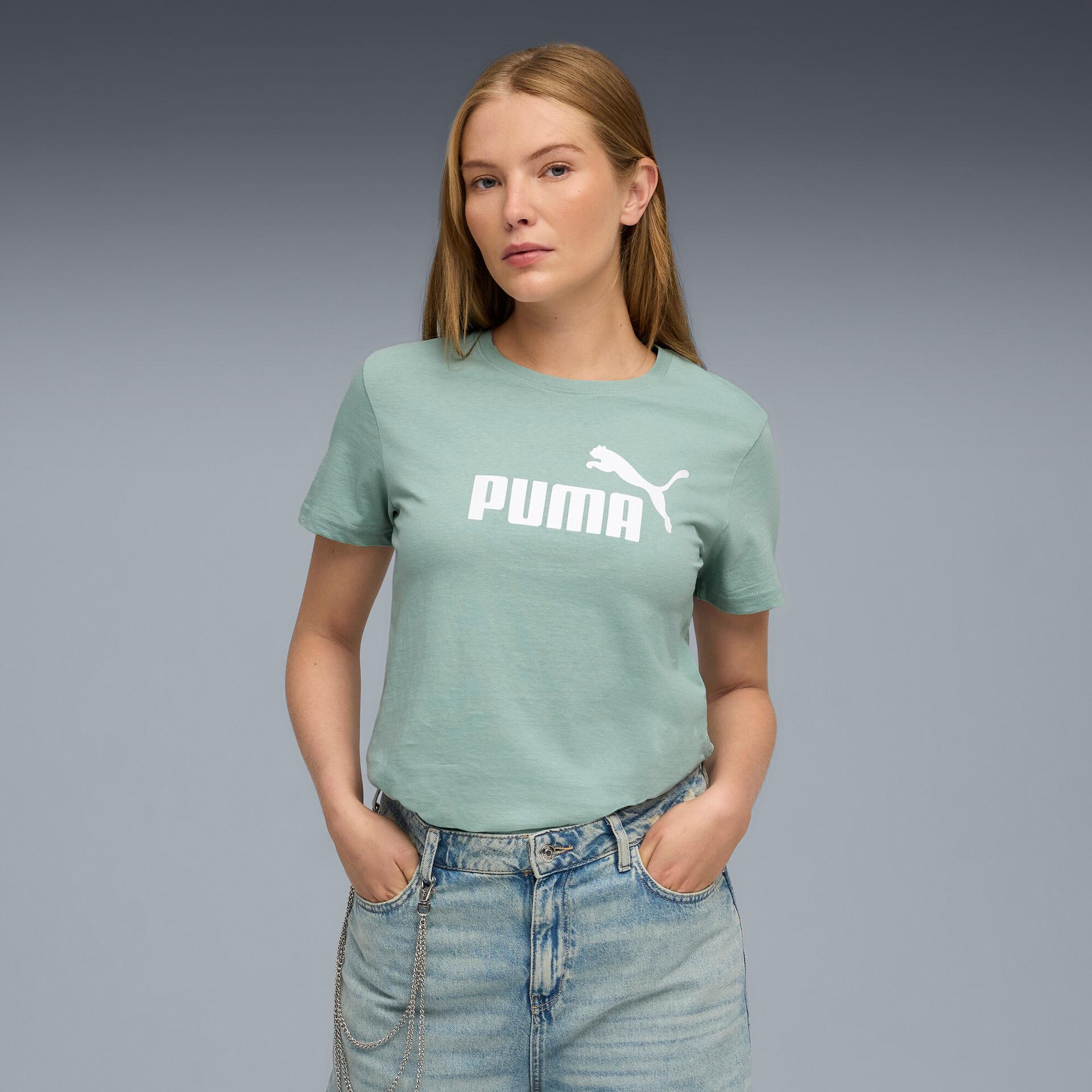 puma essentials women's t-shirt in green, size xl