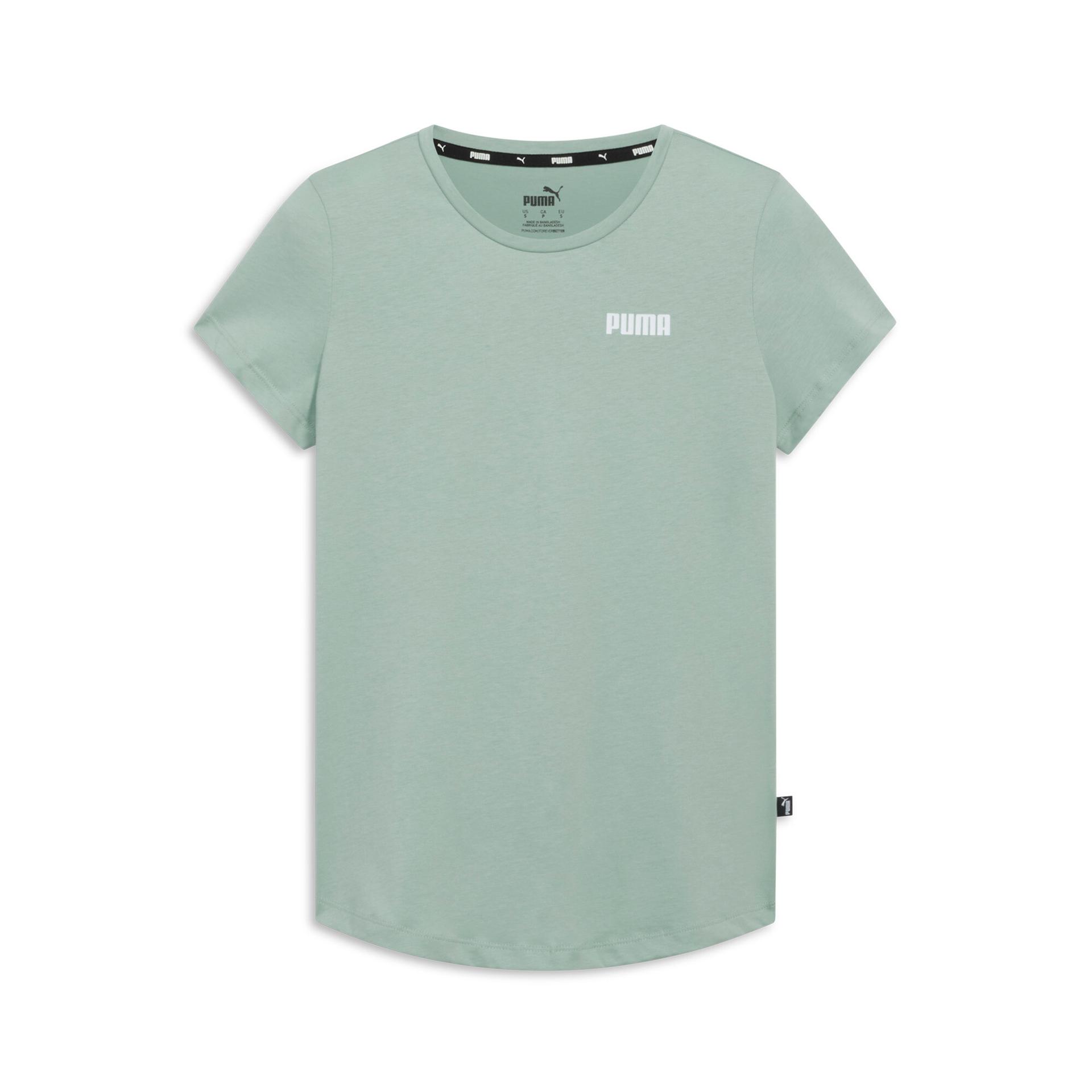 puma essentials women's t-shirt in green, size xs