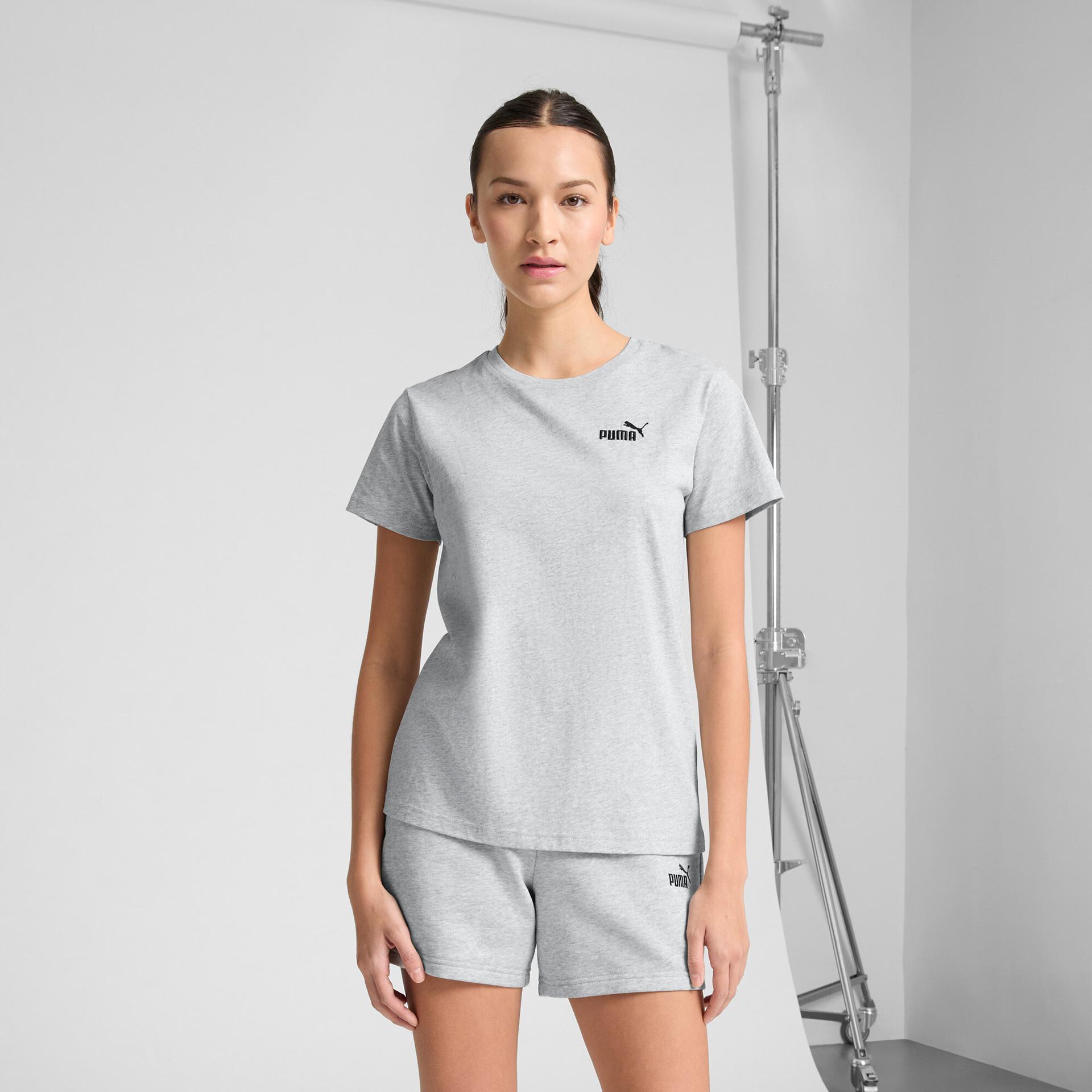 puma essentials women's t-shirt in grey, size xs