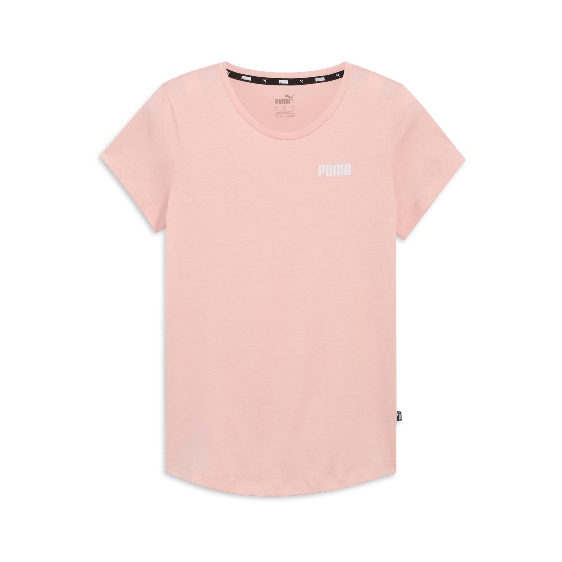 puma essentials women's t-shirt in pink, size xs