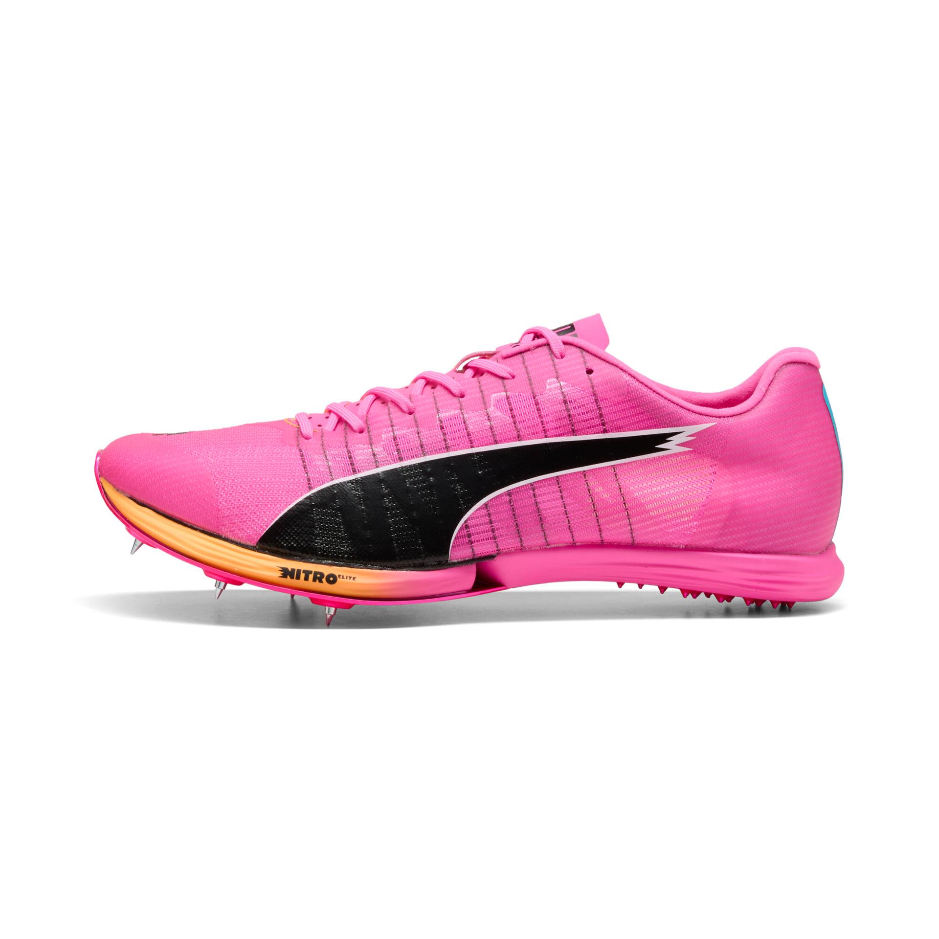 puma evospeed forte nitroâ¢ elite sprint track & field spikes shoes in pink, size 11