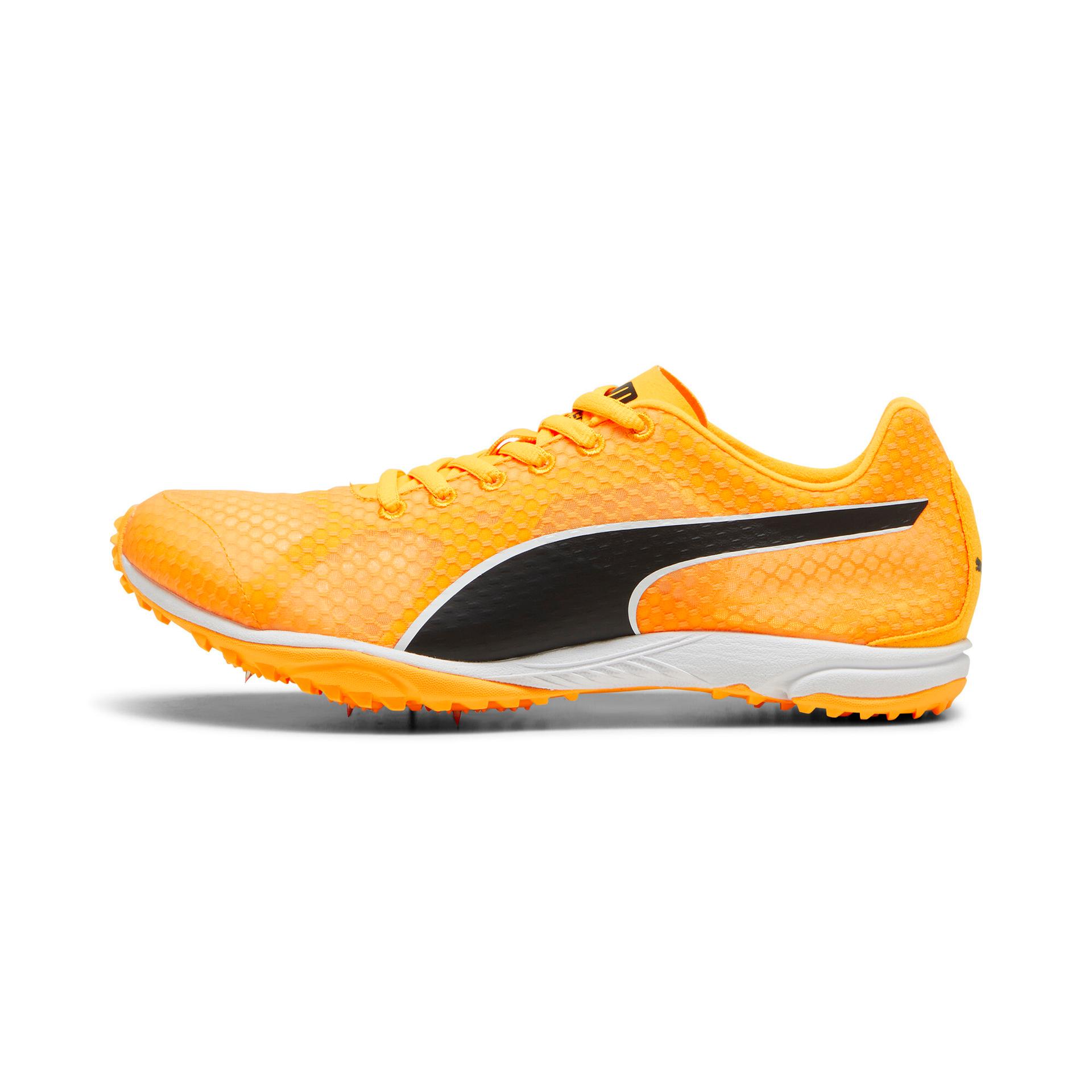 puma evospeed haraka 8 track & field distance spikes shoes in orange, size 12