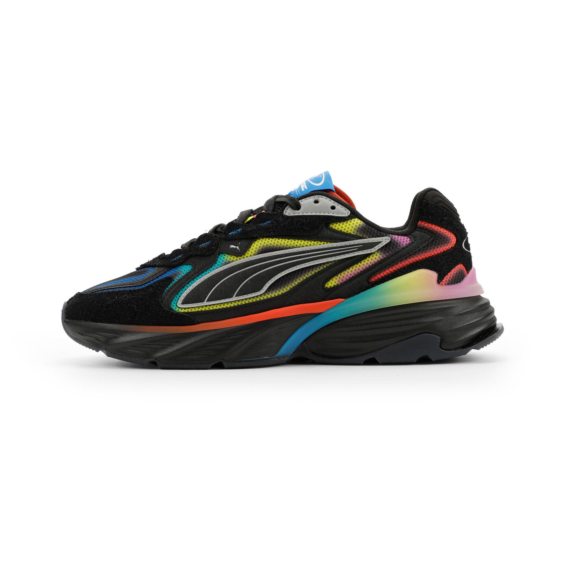 puma fade afterlight sneakers in black, size 13