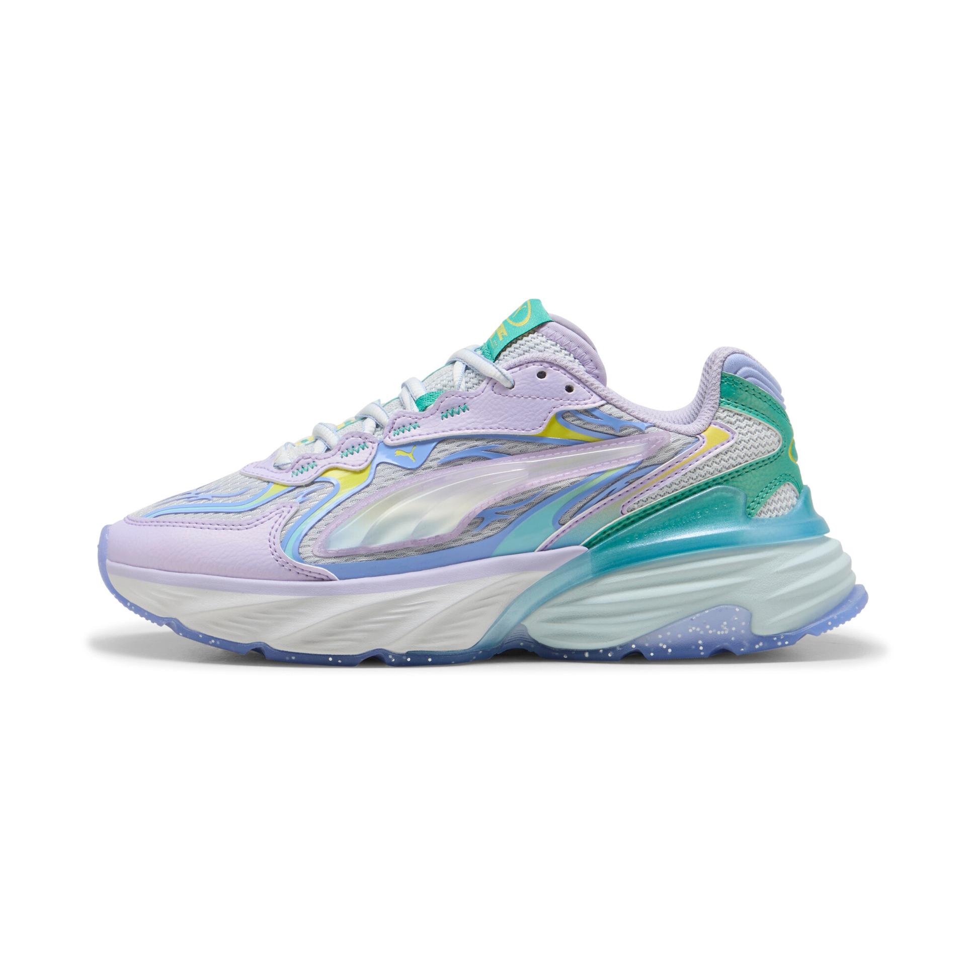 puma fade jellied women's sneakers in purple, size 10