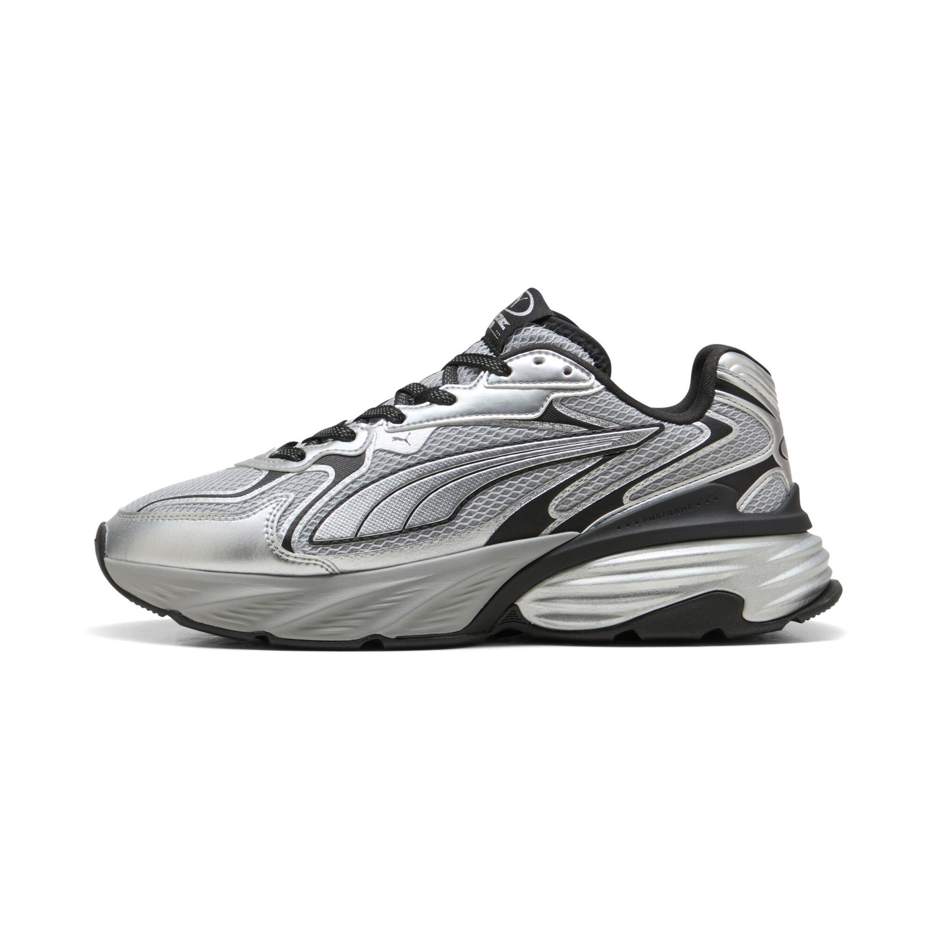 puma fade ls y2k sneakers in grey, size 7.5